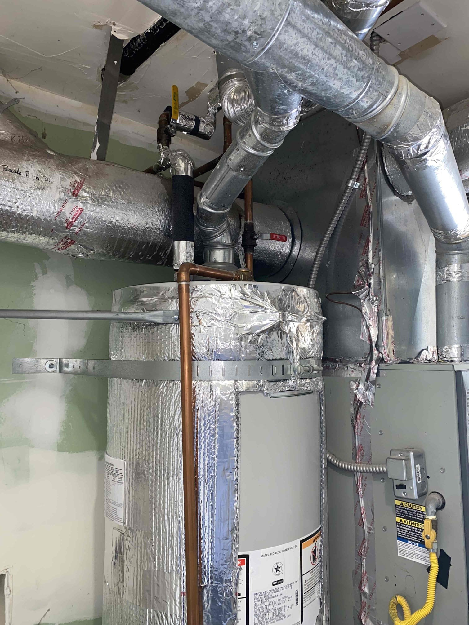 Clean, efficient installation and insulated components highlight the dependable workmanship customers expect from Magic Plumbing Heating & Cooling.