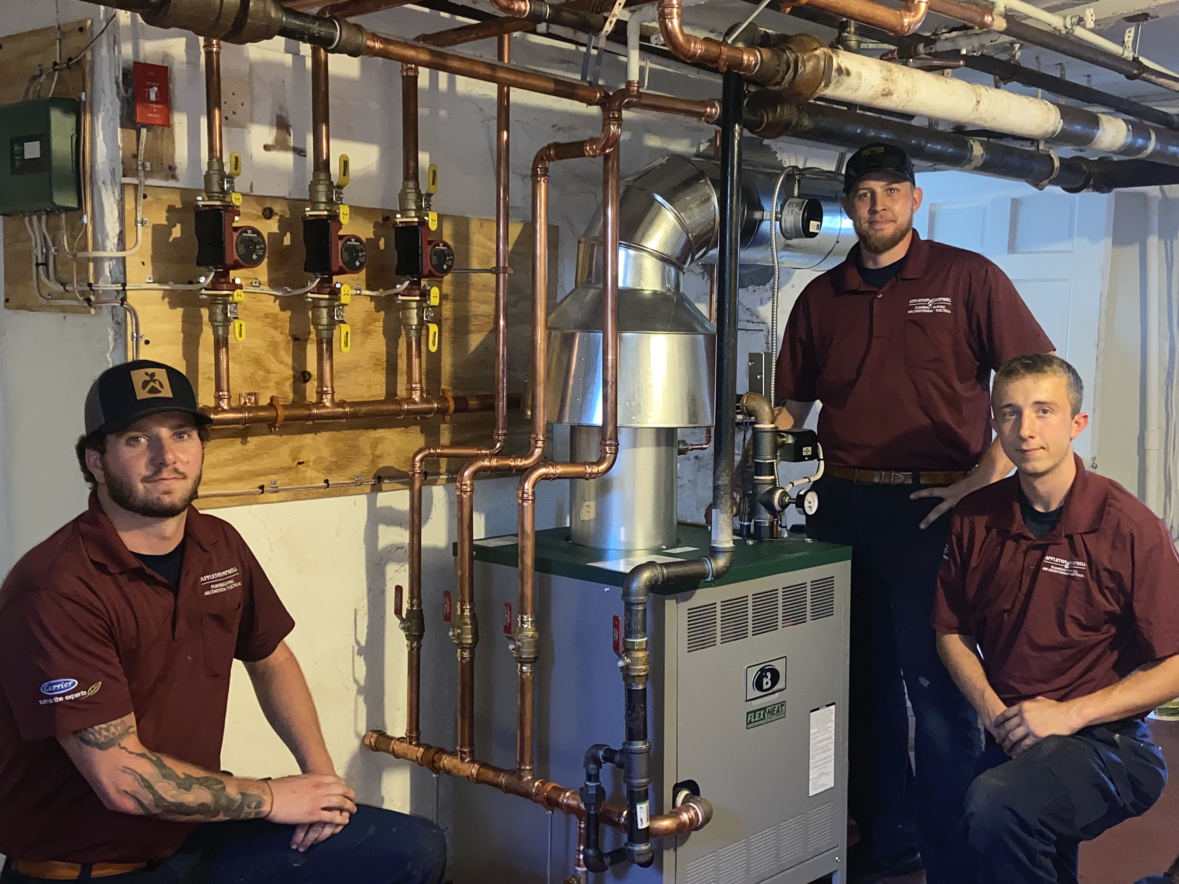 Showcasing expert craftsmanship and teamwork, Appleton Campbell ensures top-notch service for all your HVAC needs.