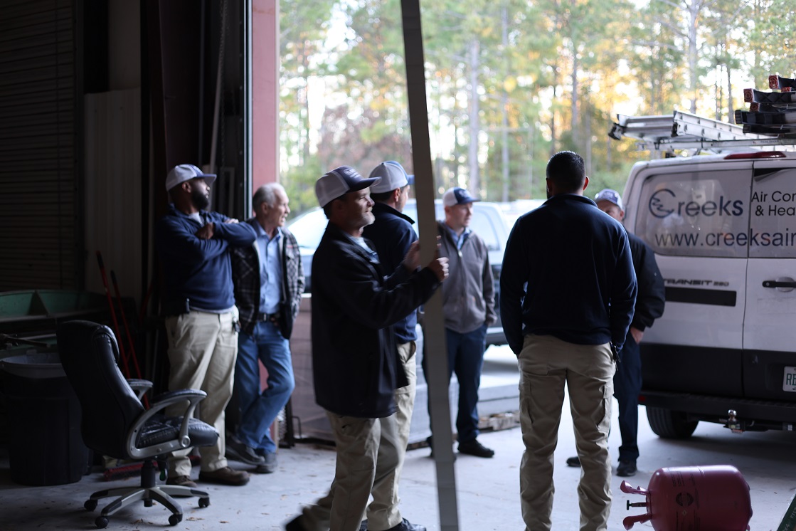 At Creeks Air Conditioning & Heating, our dedicated team is ready to roll, ensuring comfort and quality in every service call.