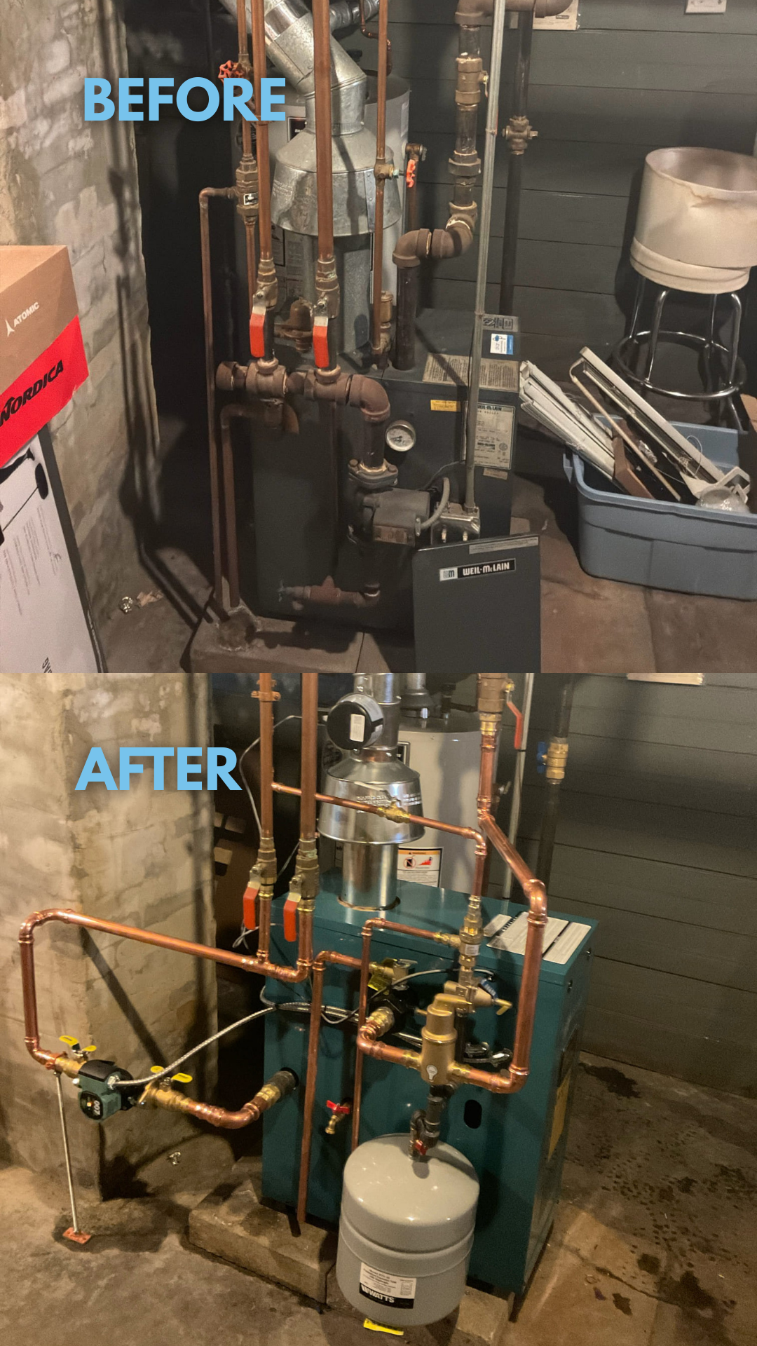 Witness the transformation in your home’s comfort with Akian Plumbing, Heating, Cooling & Electric, as we upgrade your heating system to state-of-the-art efficiency.