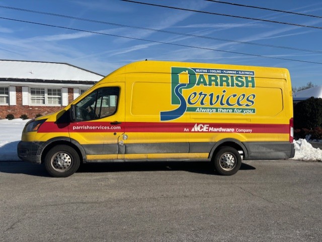 Parrish Services' bright, professionally branded vans show reliable workmanship and local presence, reinforcing trust with every service call.
