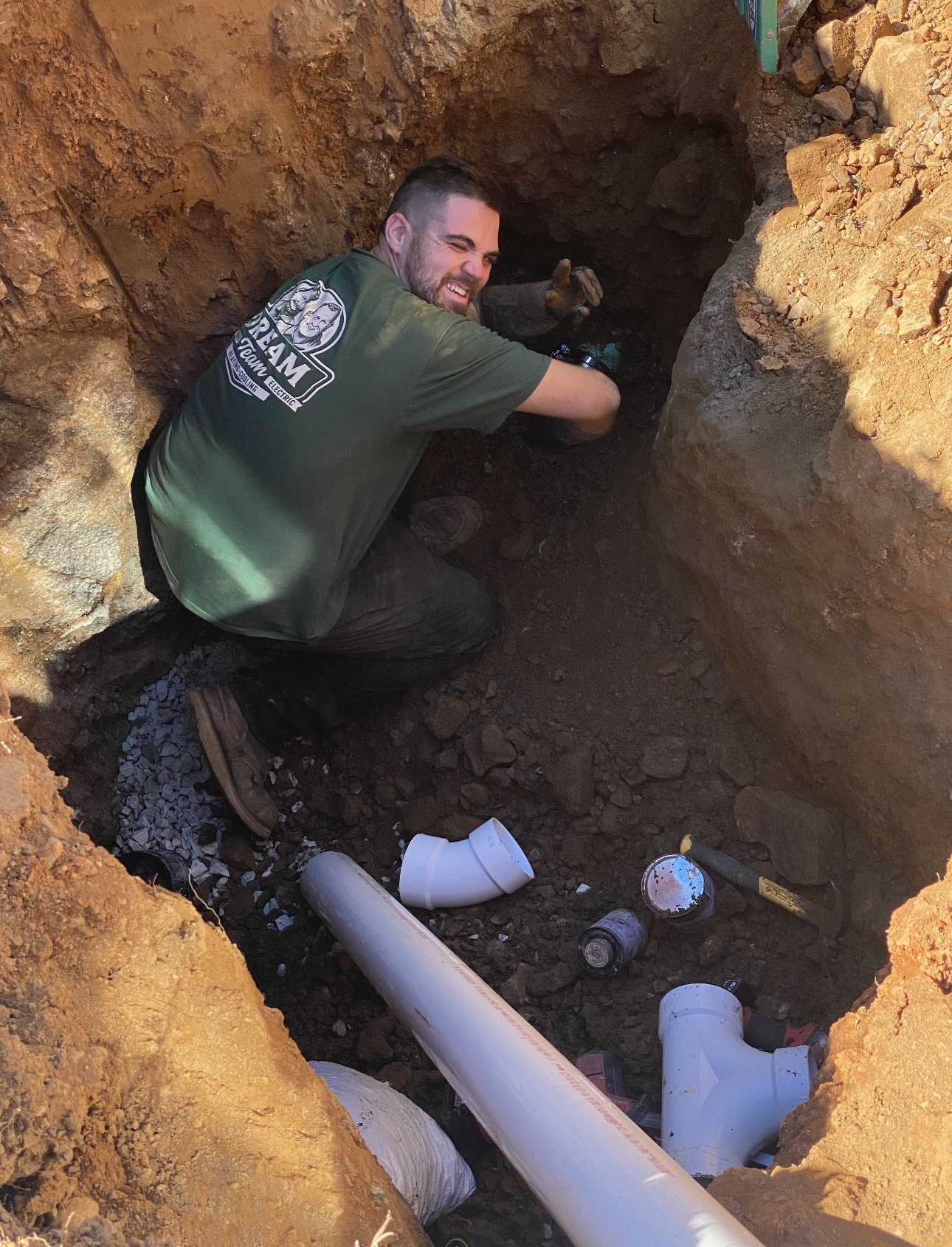 At Dream Team - Plumbing, Heating, Cooling, & Electric, our experts dive deep to ensure quality plumbing solutions, no matter how tough the job.