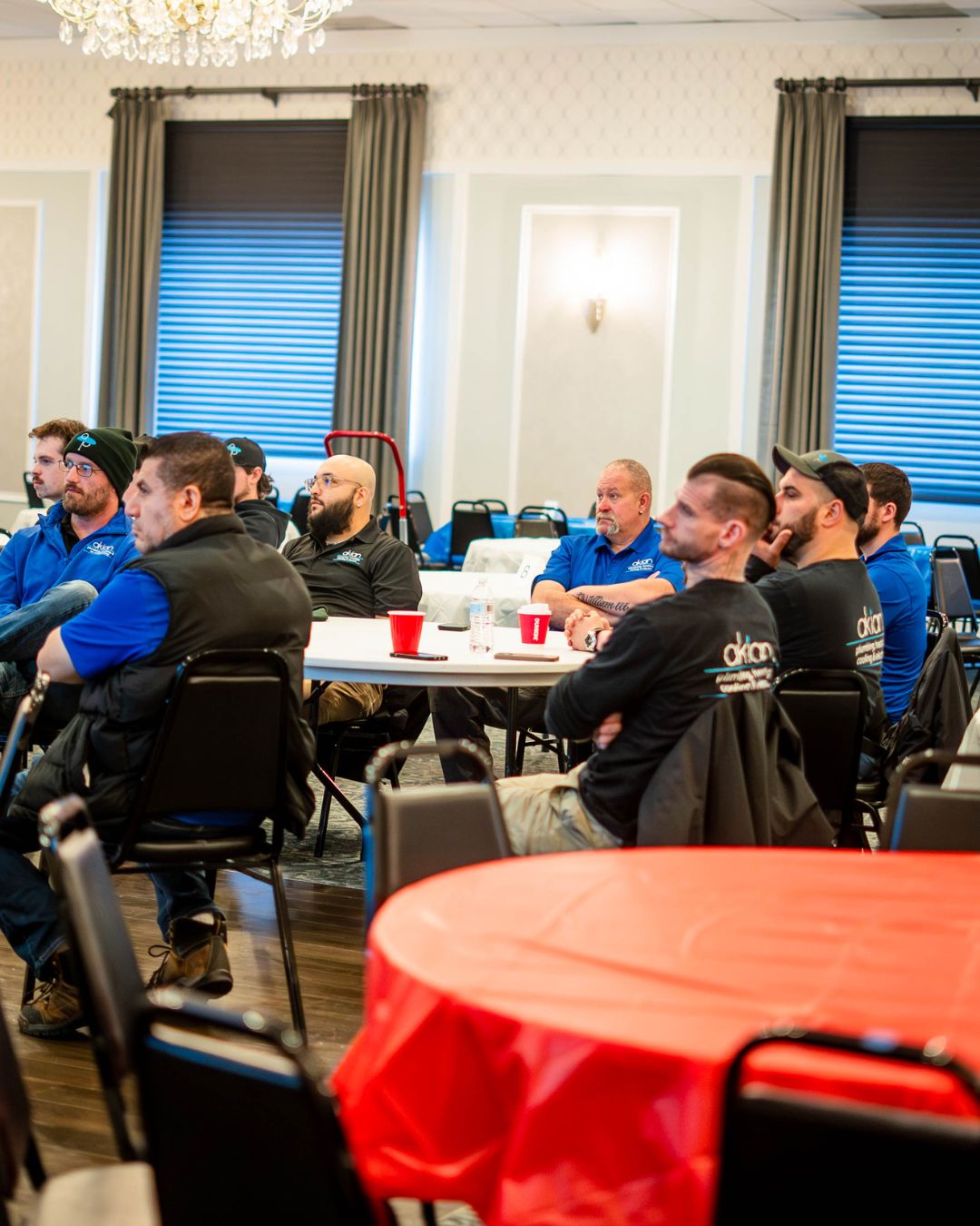 Akian Plumbing, Heating, Cooling & Electric teams sharpen skills together, showcasing professional training and reliable craftsmanship for customers.