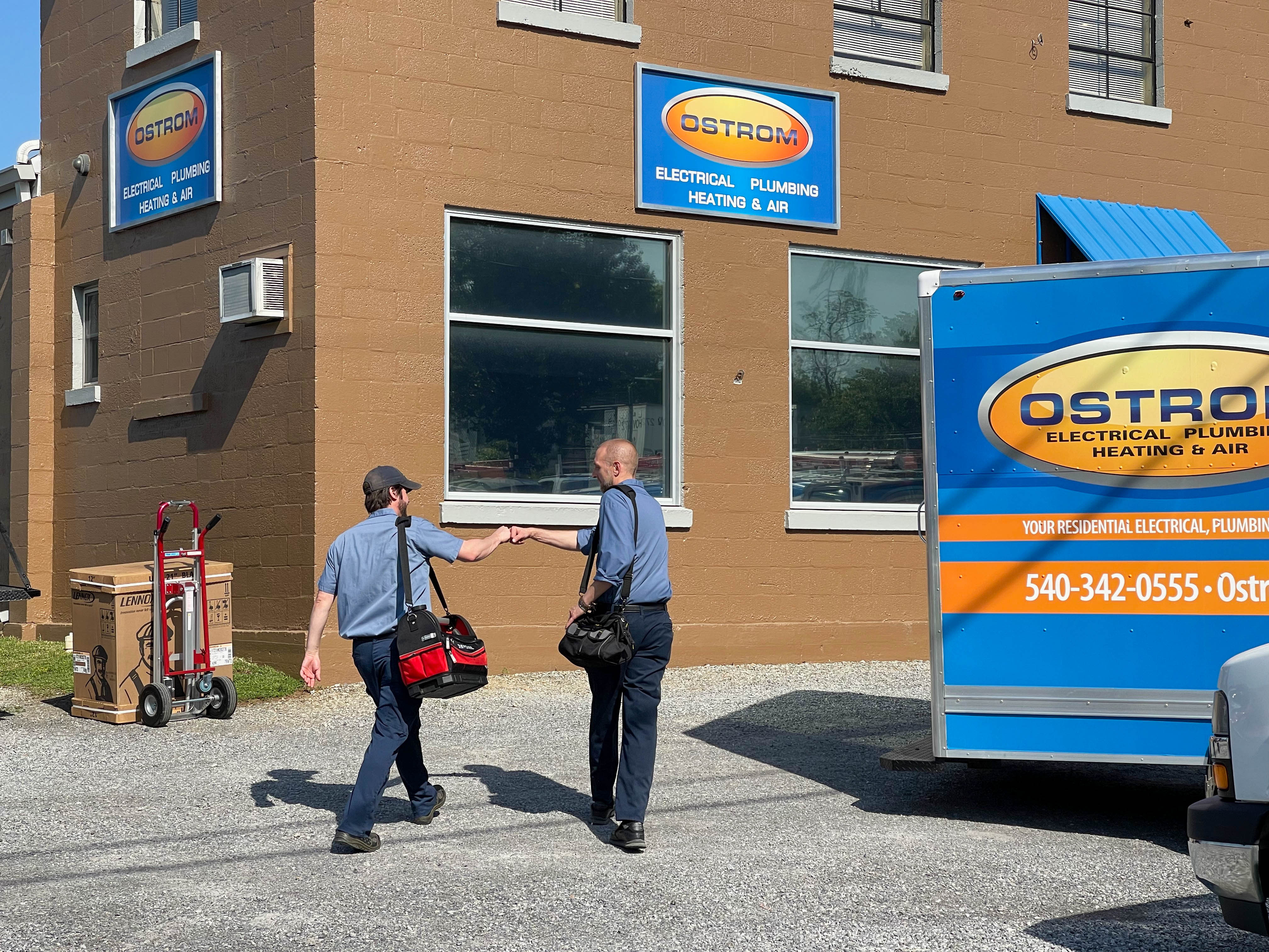 Trust Ostrom Electrical Plumbing Heating & Air for professional and reliable service, showcasing quality and teamwork every step of the way.