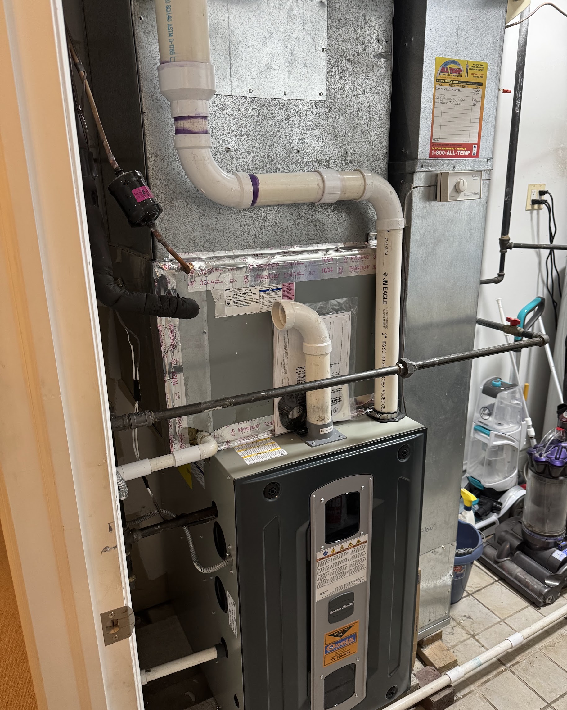 Trust Oasis Heating and Cooling for clean, reliable furnace and condensate work that keeps your home comfortable and protected.