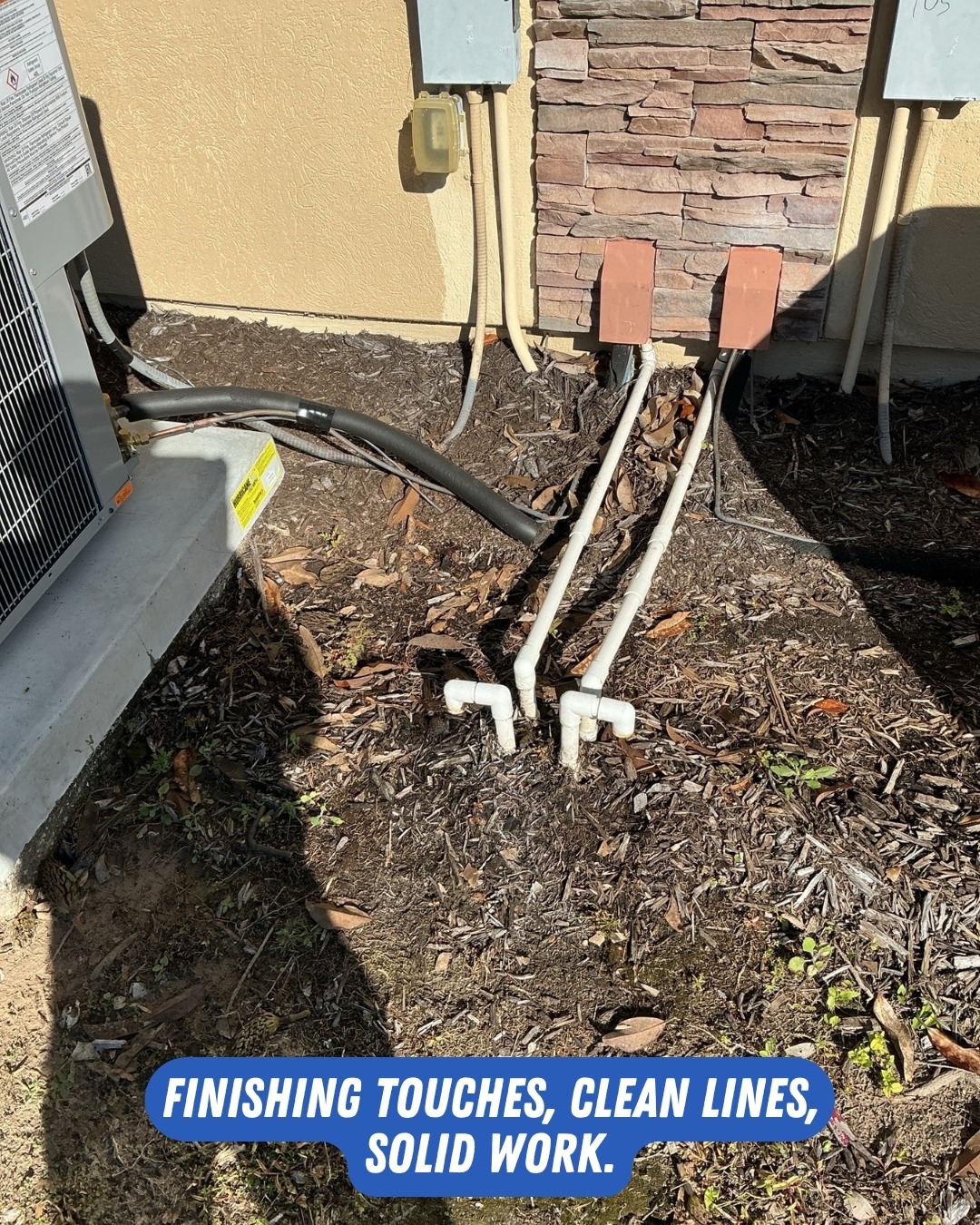 Creeks Air Conditioning & Heating showcases impeccable craftsmanship with clean lines and meticulous detailing in every installation.