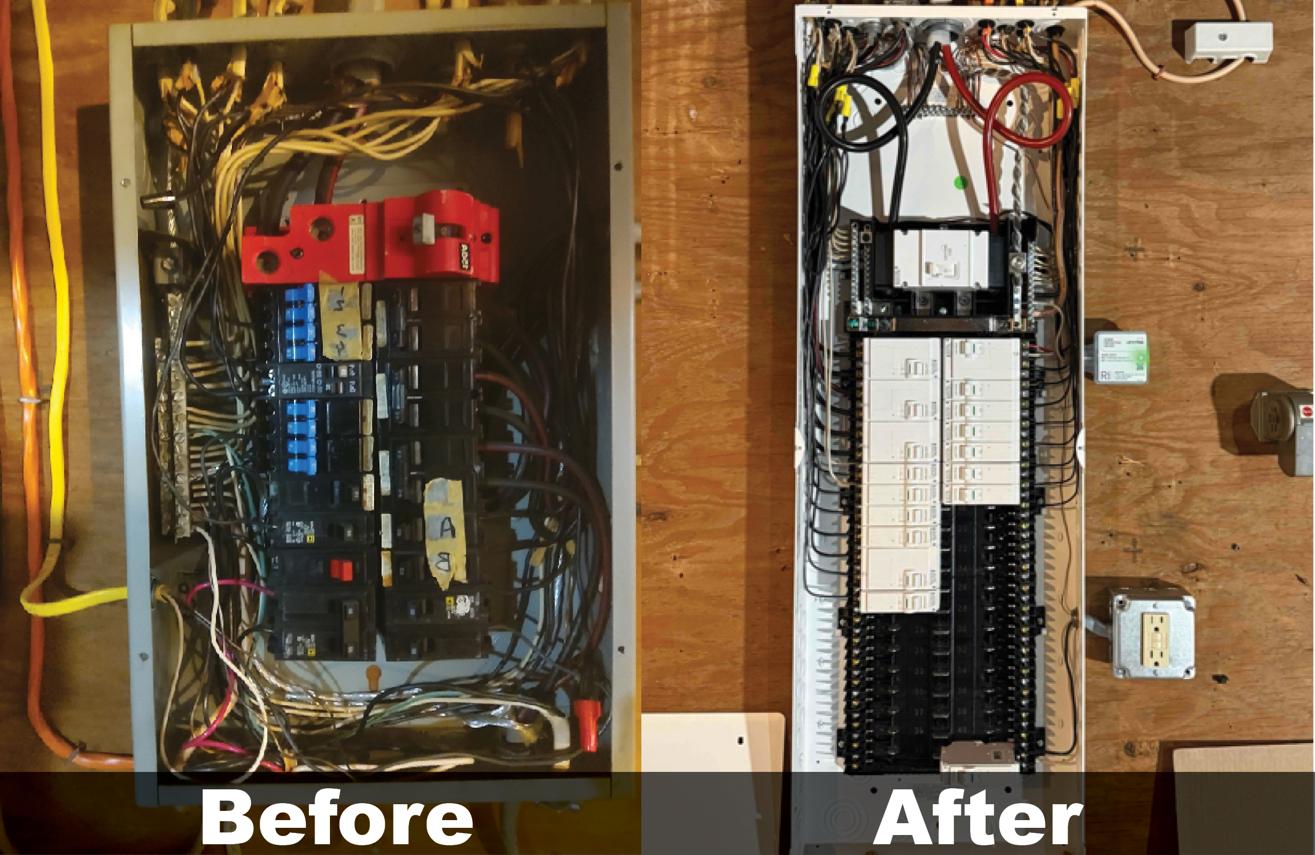 See how Doctor Electric transforms messy panels into orderly, code-conscious installations that boost safety and long-term value.