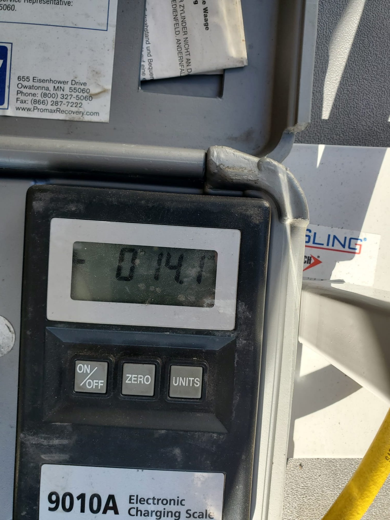 Service Professionals ensure every job is executed with precision and professionalism, utilizing state-of-the-art equipment like this electronic charging scale.