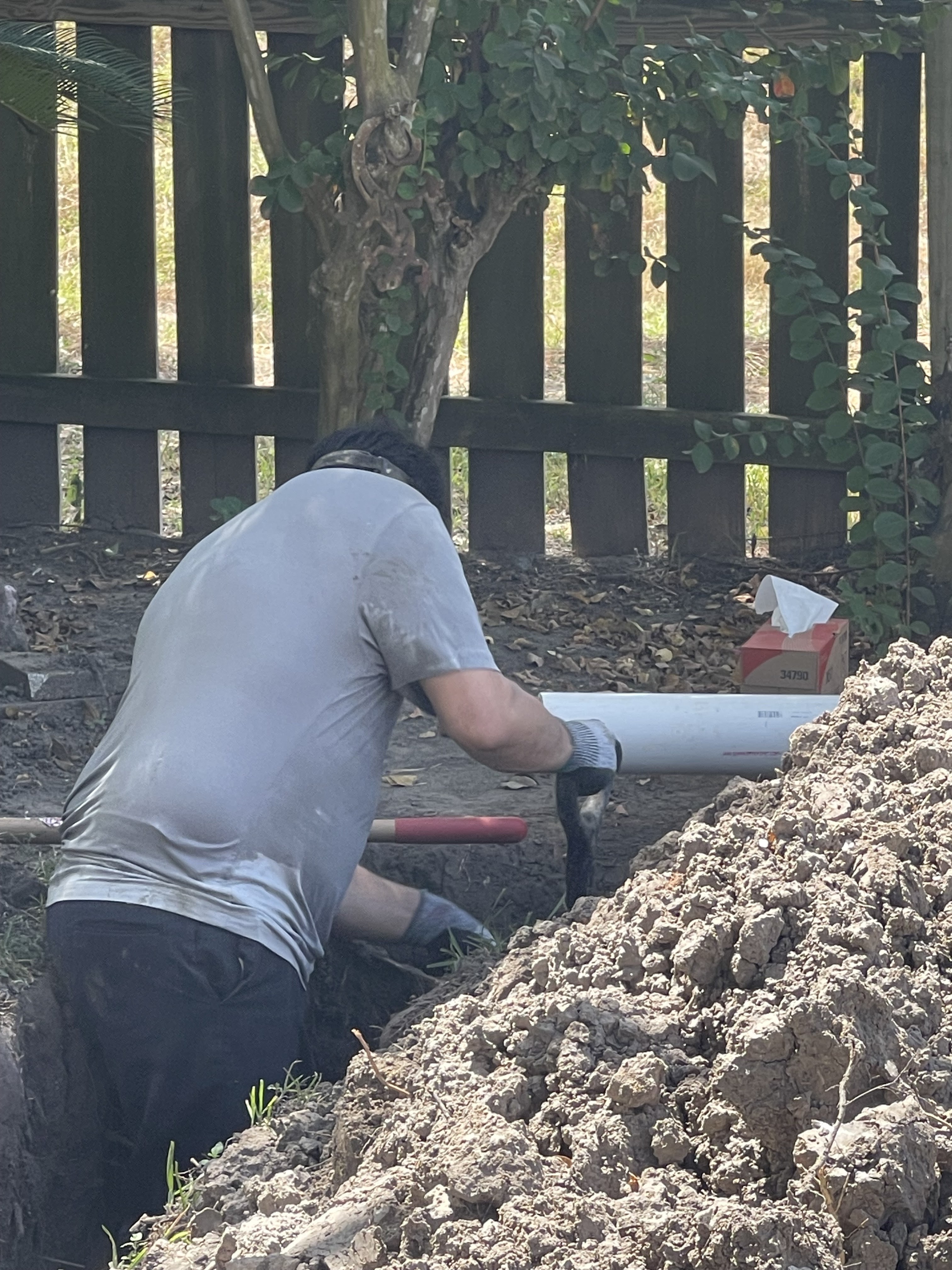 Abacus Plumbing, Air Conditioning & Electrical demonstrates dependable workmanship on-site, carefully installing piping to restore reliable water flow.