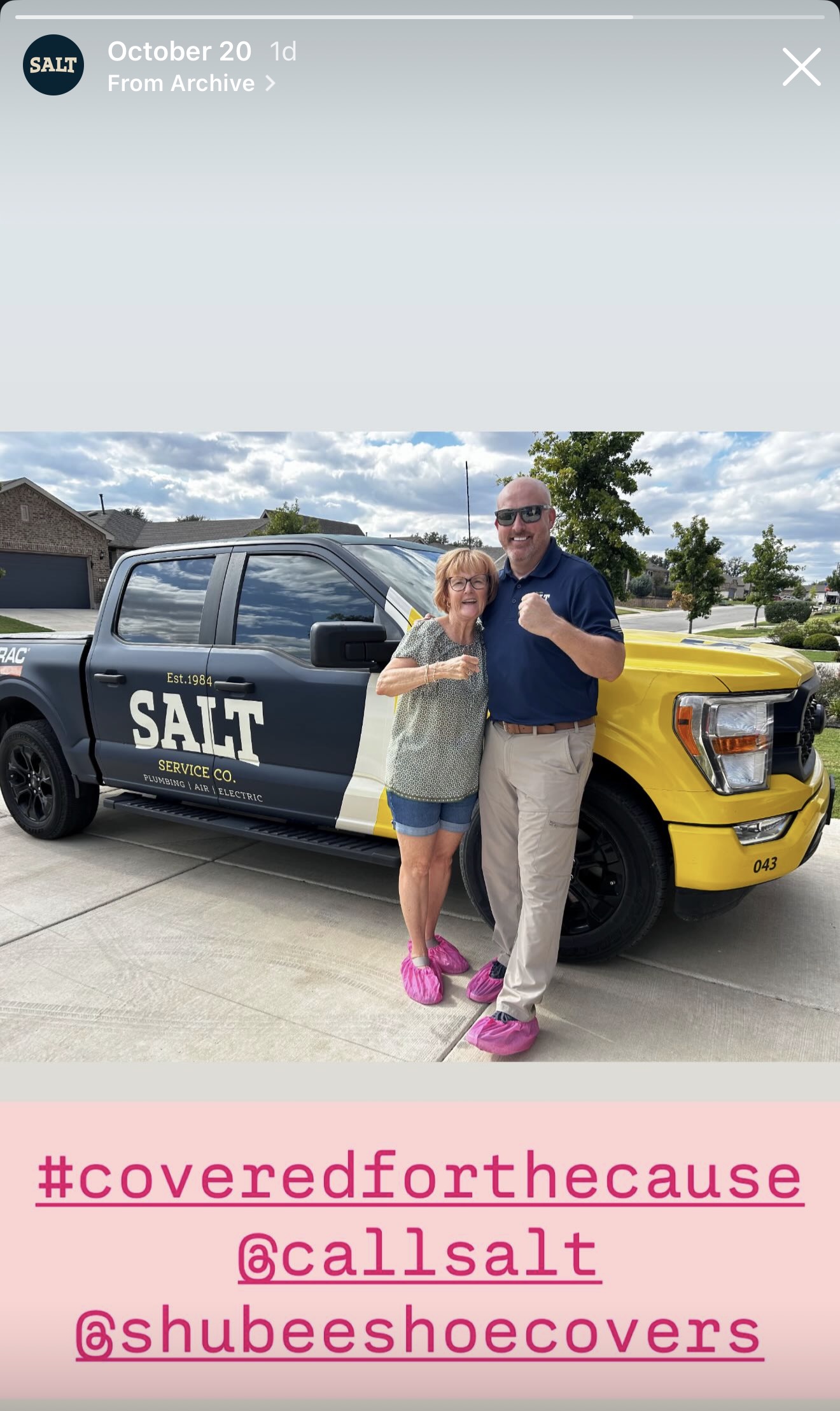 Choose SALT Plumbing Air & Electric for professional service with a smile. #coveredforthecause