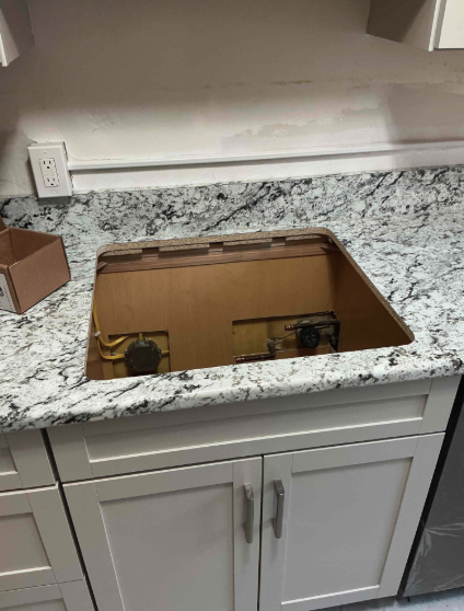 Hope Plumbing ensures neat, precise sink installations that protect your new countertop and deliver reliable plumbing connections.