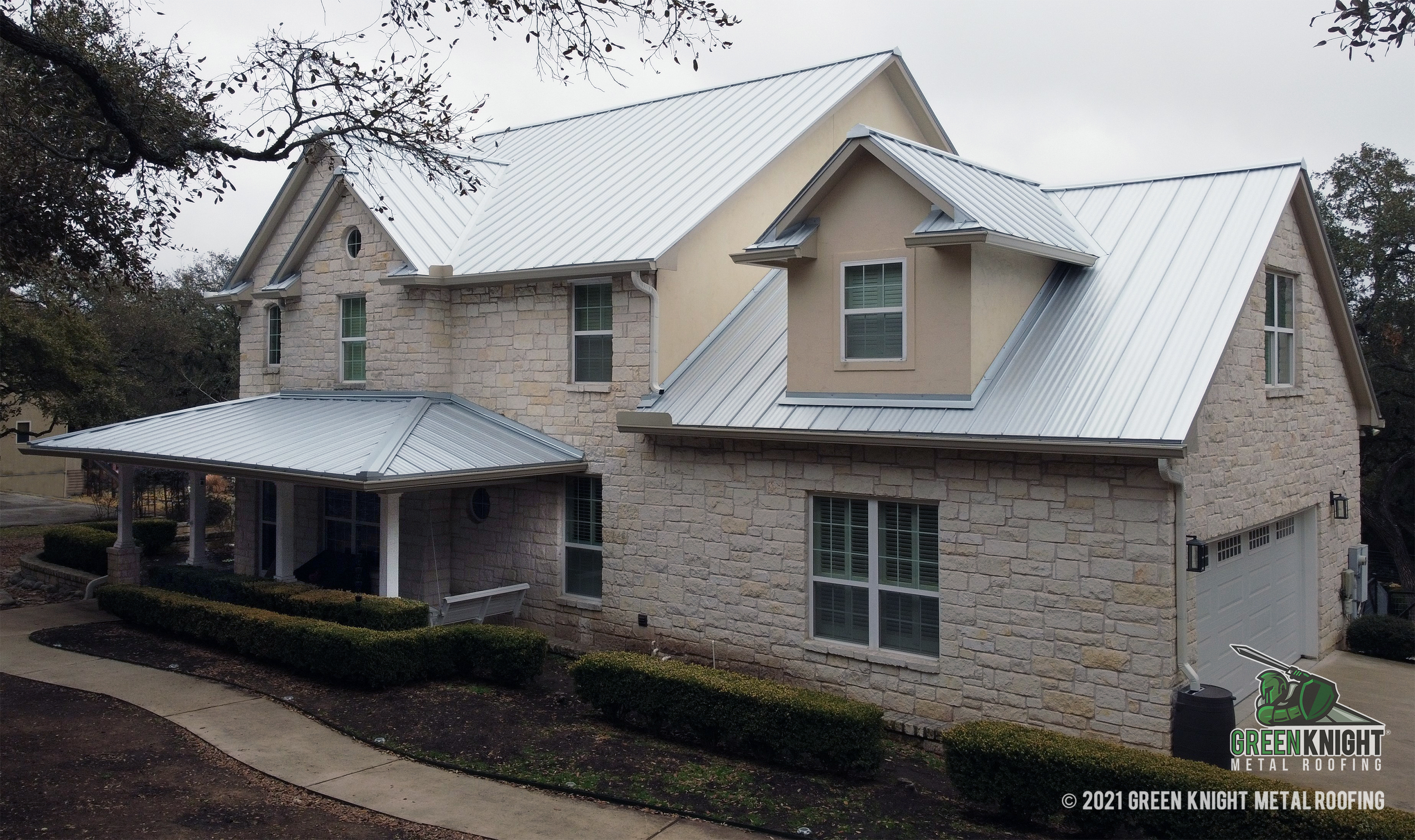 Enhance your home's elegance and durability with Green Knight® Metal Roofing, exemplified by our precision-crafted metal roofs.