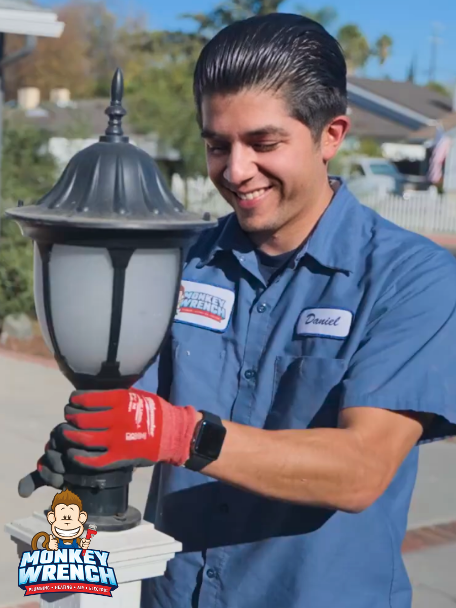 Experience top-notch service with a smile at Monkey Wrench Plumbing, Heating, Air & Electric: where professionalism meets quality work.