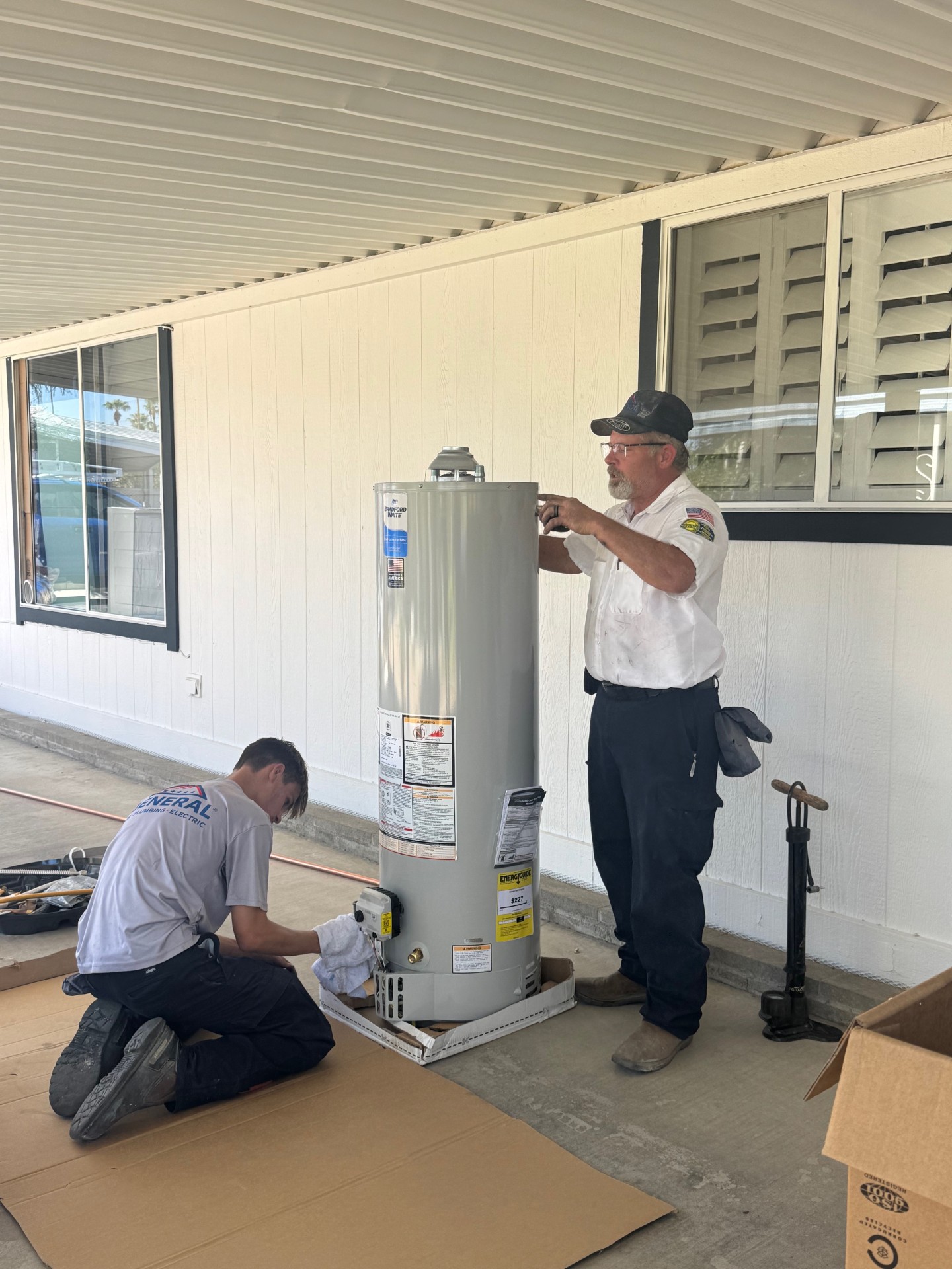 Expert water heater installation by General Air Conditioning & Plumbing ensures quality and professionalism in every service.