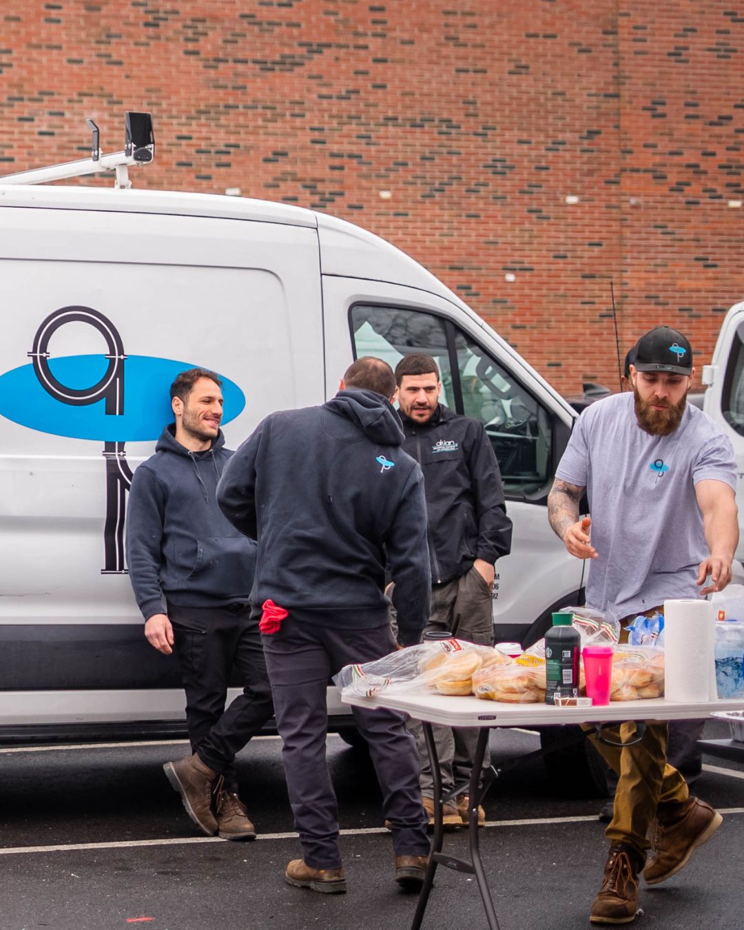 Akian Plumbing, Heating, Cooling & Electric shows a dependable crew and clear branding on site, highlighting trustworthy workmanship and team care.