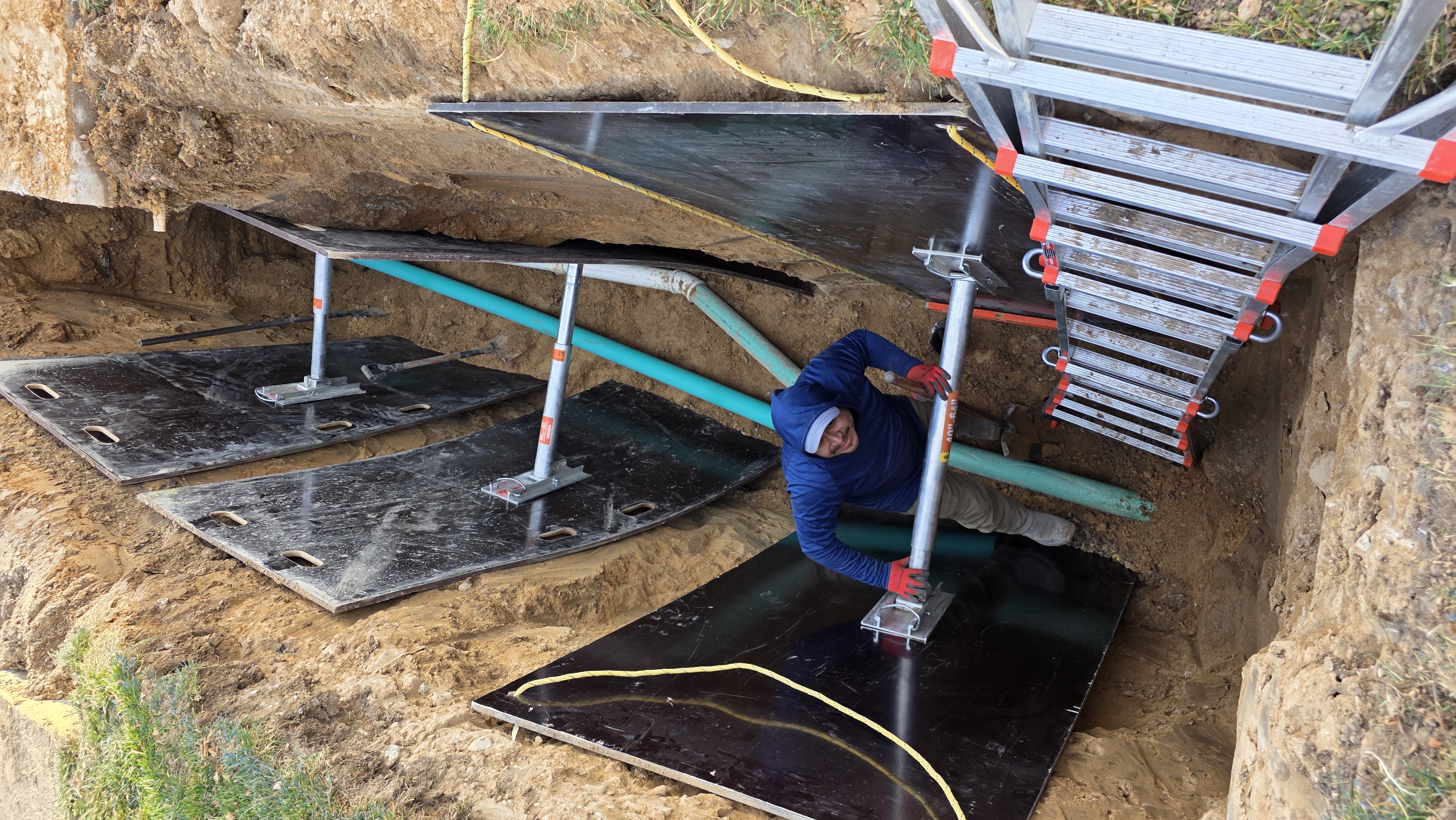 Eric's Plumbing & Drain Cleaning: Ensuring safety and precision in every trench operation.