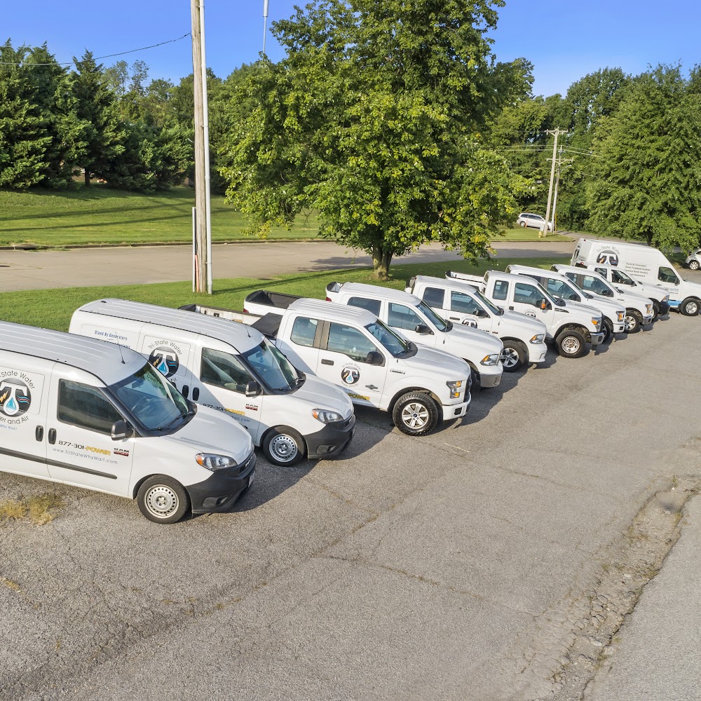 Tri-State Water Power and Air showcases professionalism and readiness with a fleet of well-branded service vehicles, emphasizing reliability and quality.