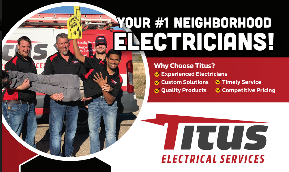 Titus Electrical Services: Your #1 Neighborhood Electricians offering experienced, timely, and friendly solutions.