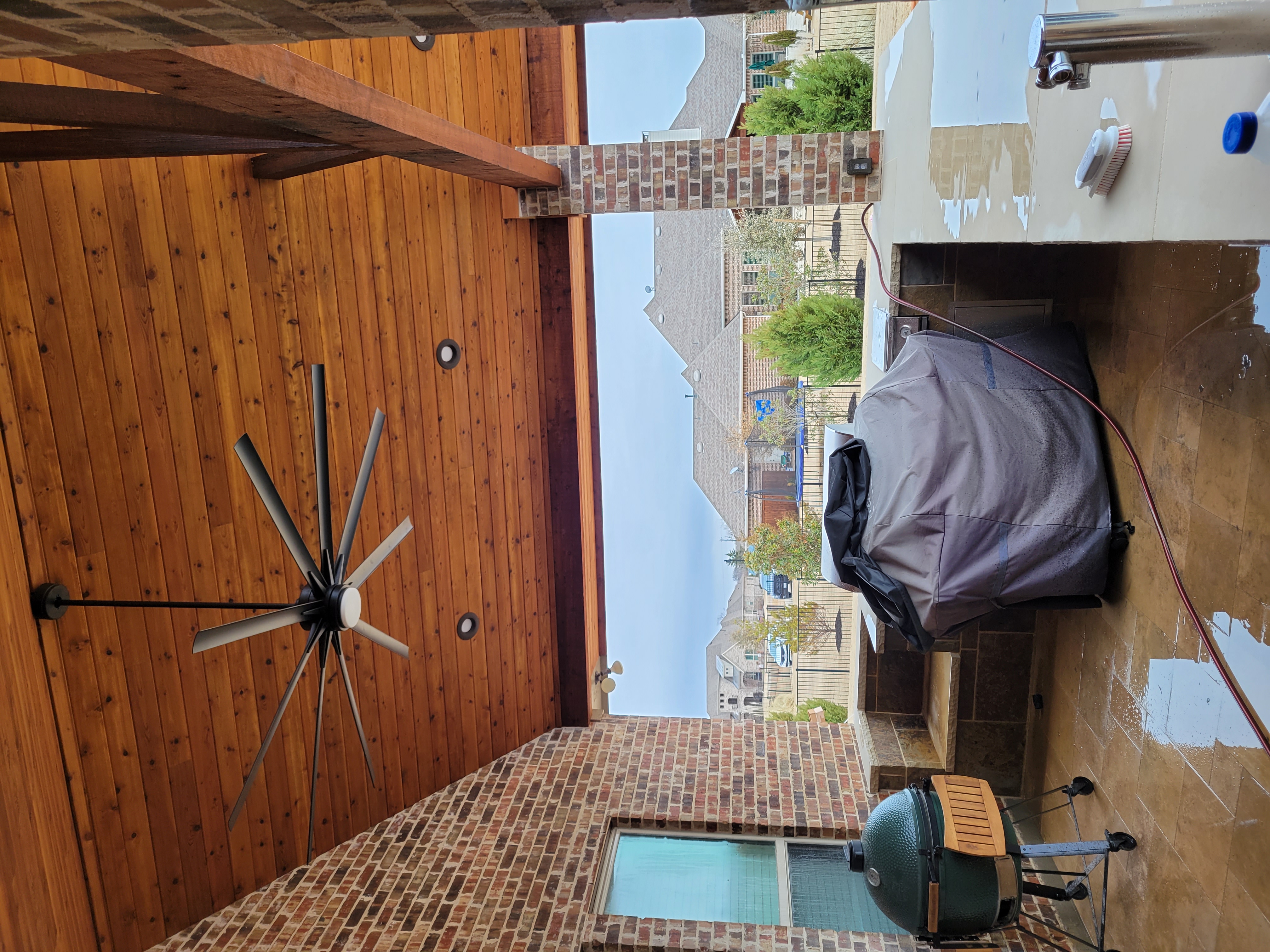 Experience seamless comfort with Blue Line Electric's expert ceiling fan installations, adding elegance and efficiency to your outdoor spaces.