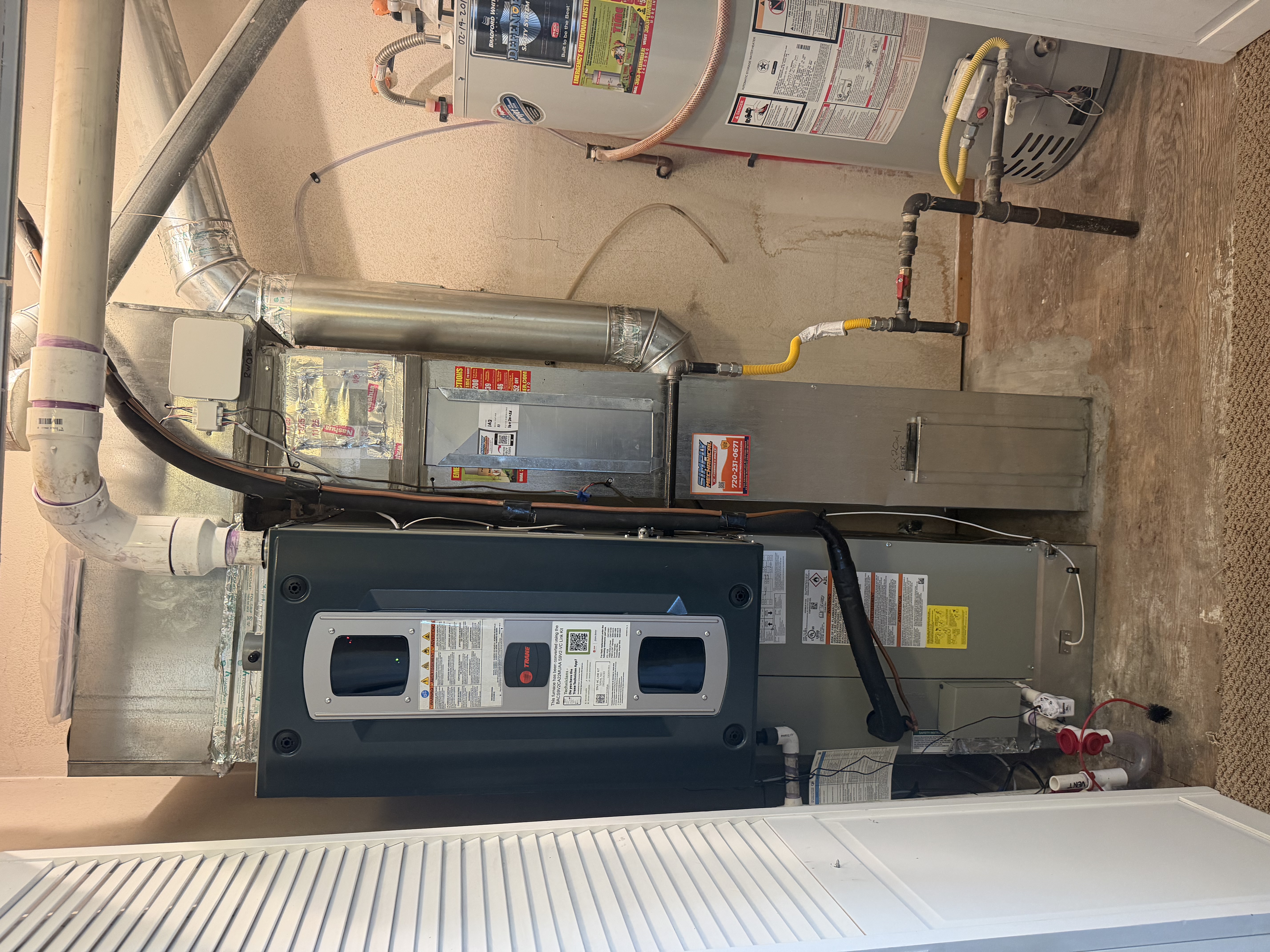 Clean, professional HVAC installation shows reliable craftsmanship from Simply Mechanical AC, Furnace & Boiler Repair, giving lasting value.