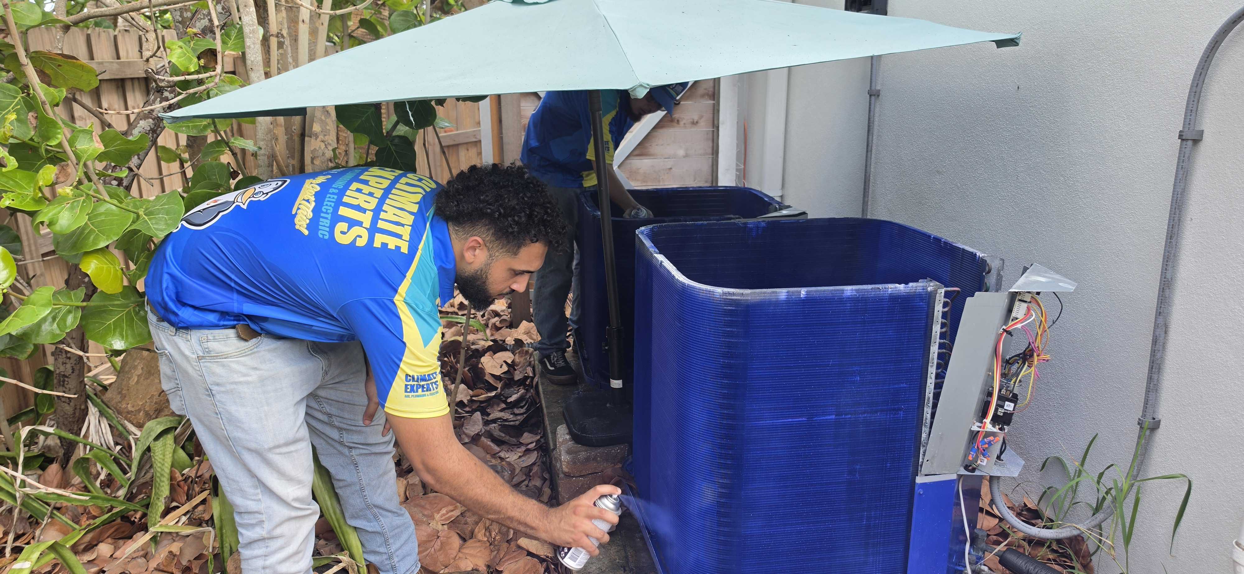 Skilled technicians from Climate Experts Air, Plumbing & Electric provide careful outdoor condenser maintenance to keep your home cooling reliably and efficiently.