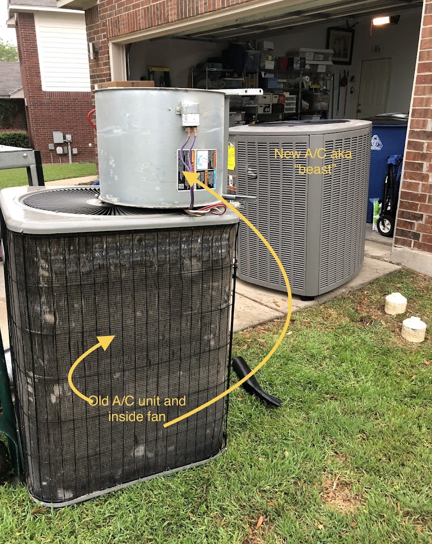 Showing a finished residential replacement, Abacus Plumbing, Air Conditioning, & Electrical demonstrates reliable HVAC upgrades that restore efficient cooling.