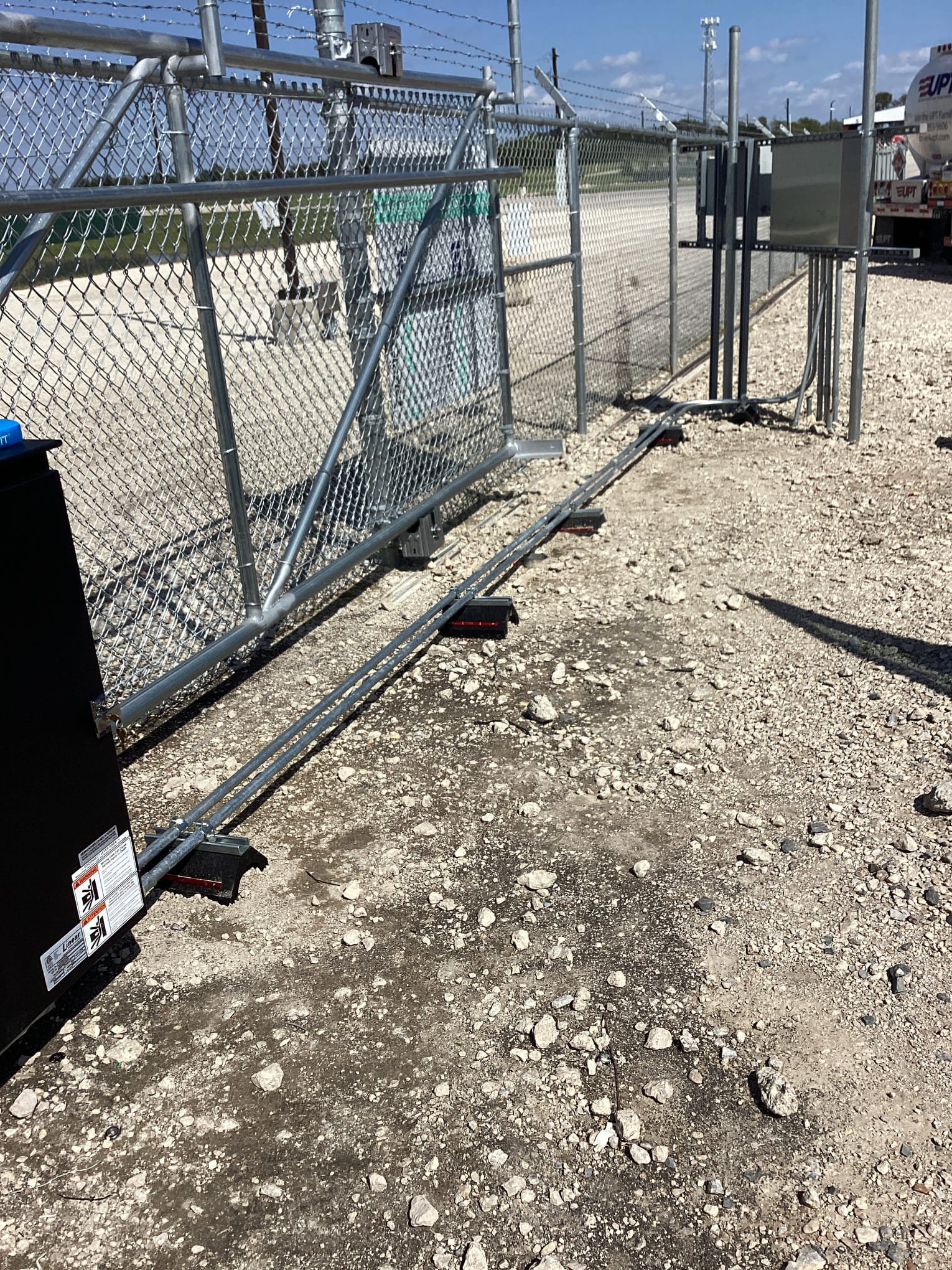 Secure and professional electrical installations by Blue Line Electric ensure reliability and safety outdoors.