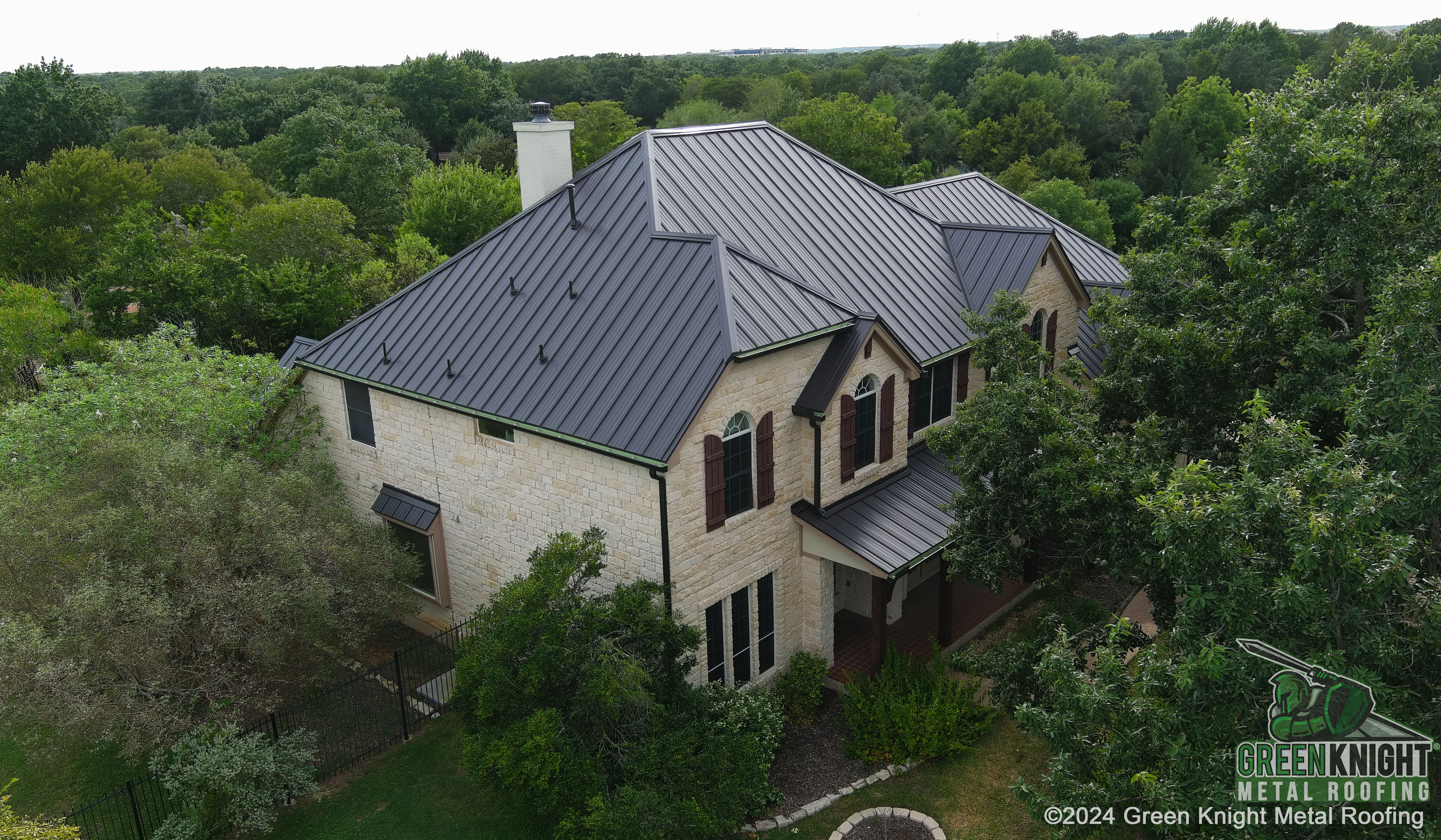 Enhance your home's elegance and durability with Green Knight® Metal Roofing's premium metal roofing solutions.