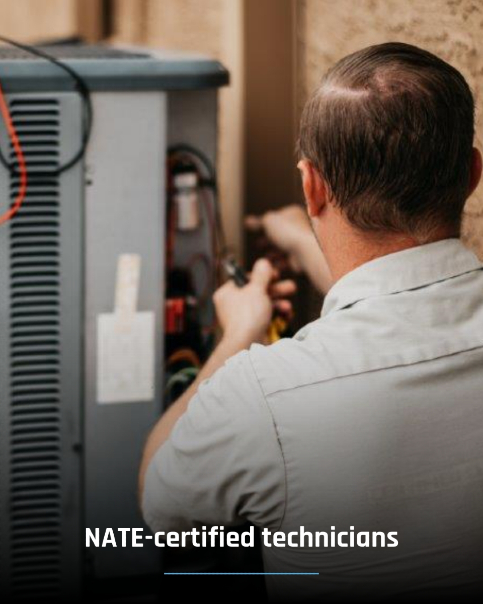 Experience unparalleled service with Certified Climate Control's NATE-certified technicians who ensure your comfort is our priority.