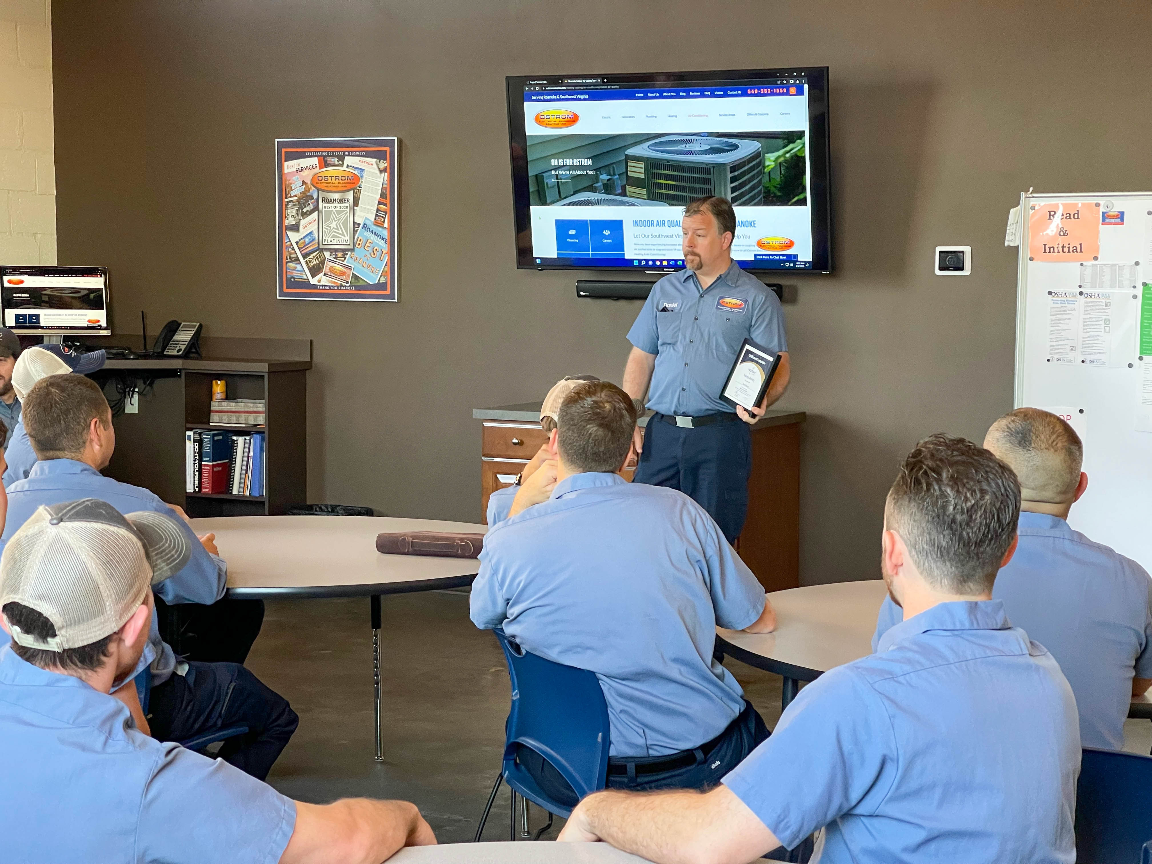 Ostrom Electrical Plumbing Heating & Air Conditioning: Empowering our team for exceptional service.