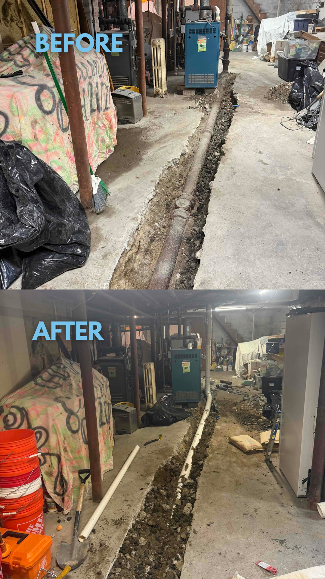 Transform your home's plumbing with expert services from Akian Plumbing, Heating, Cooling & Electric, as seen in our remarkable before-and-after transformations.