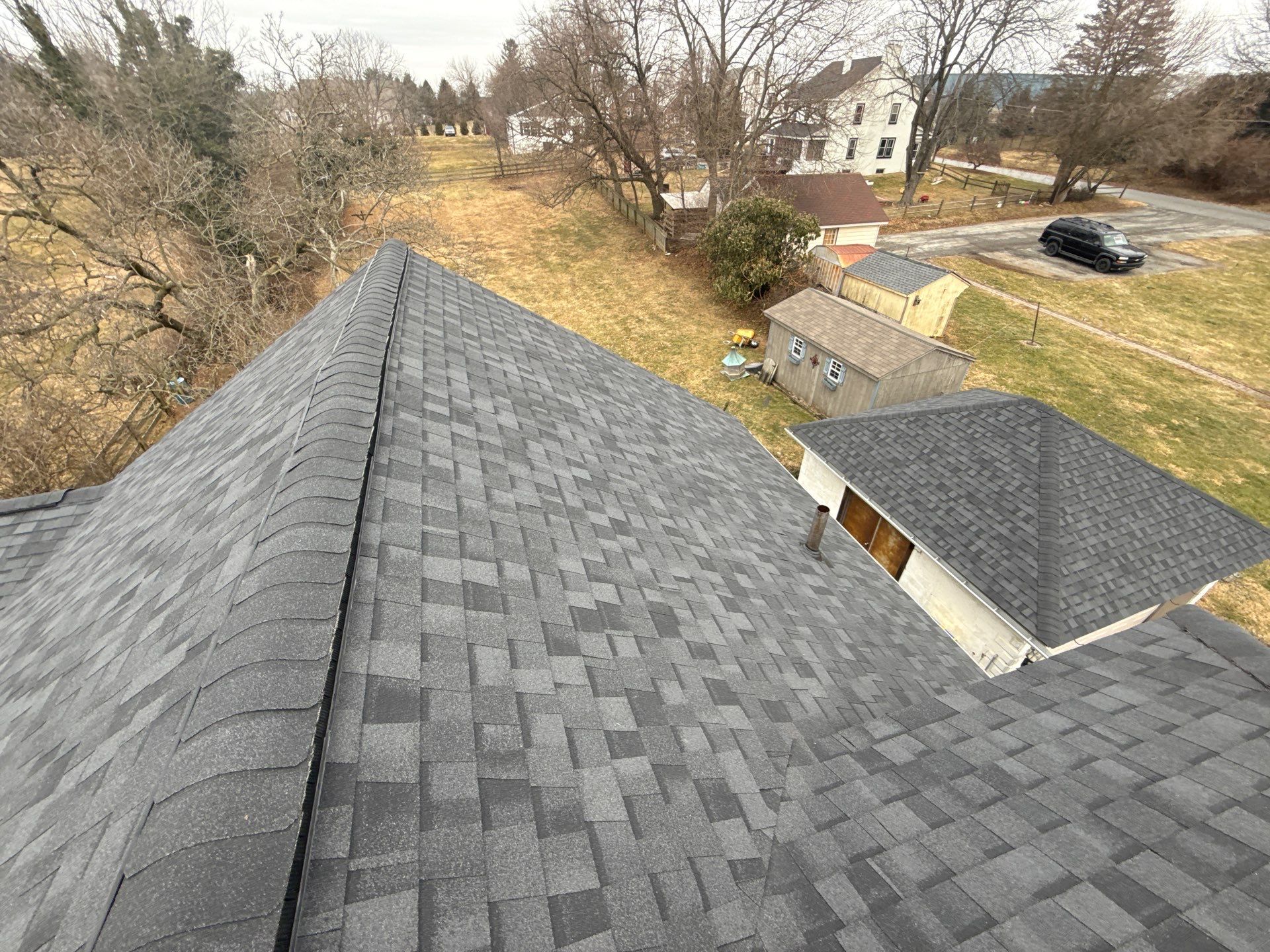 Showcasing durable asphalt roofing and precise ridge work, Mosaic Roofing & Exteriors delivers dependable results homeowners can trust.