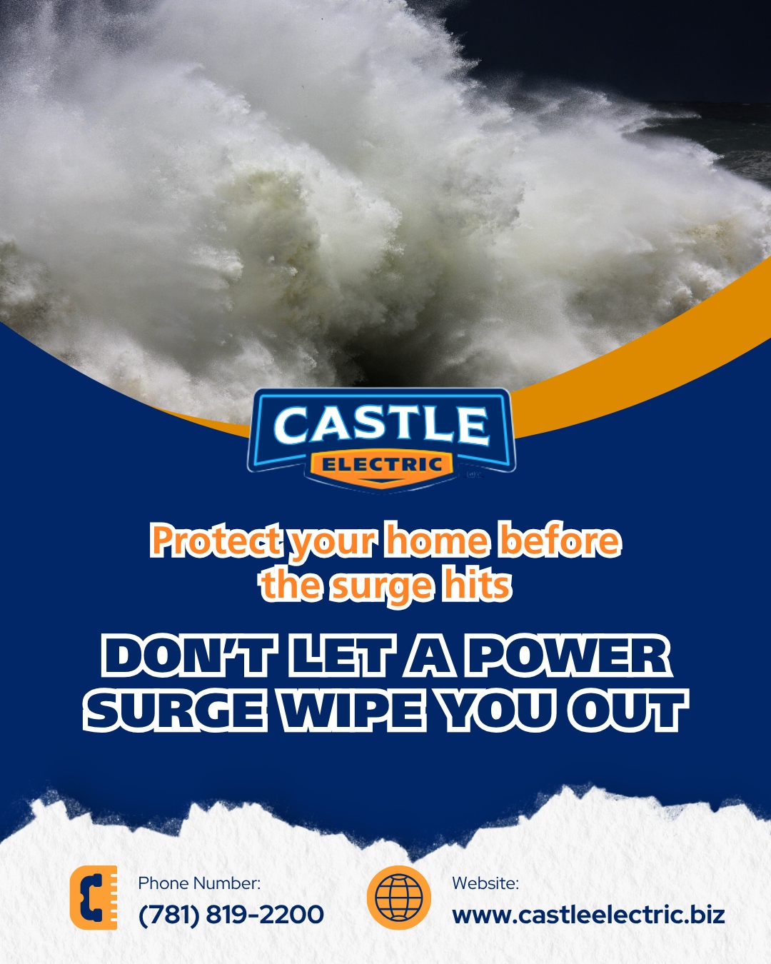 Protect your home from power surges with Castle Electric Inc.’s reliable services.