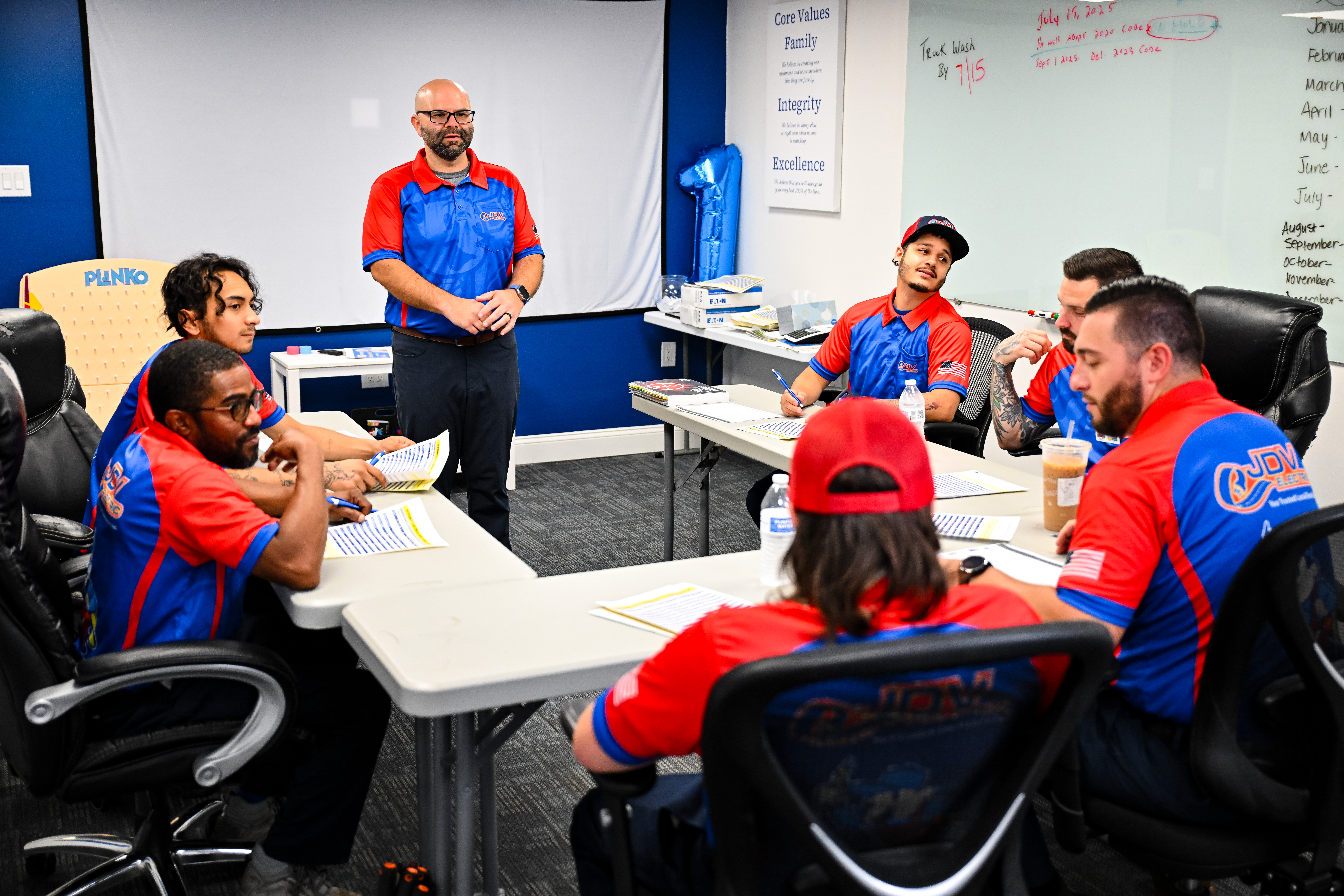 JDV Electric showcases teamwork and professionalism in every detail, from training to service delivery.