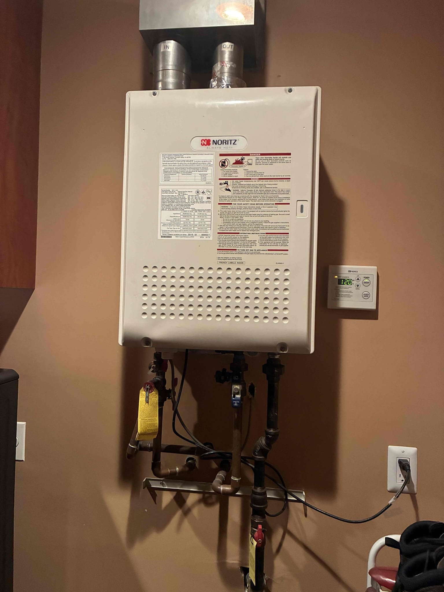 Ensure continuous hot water flow with Gold Star Plumbing, Heating, & Cooling's expert installation of Noritz tankless water heaters.