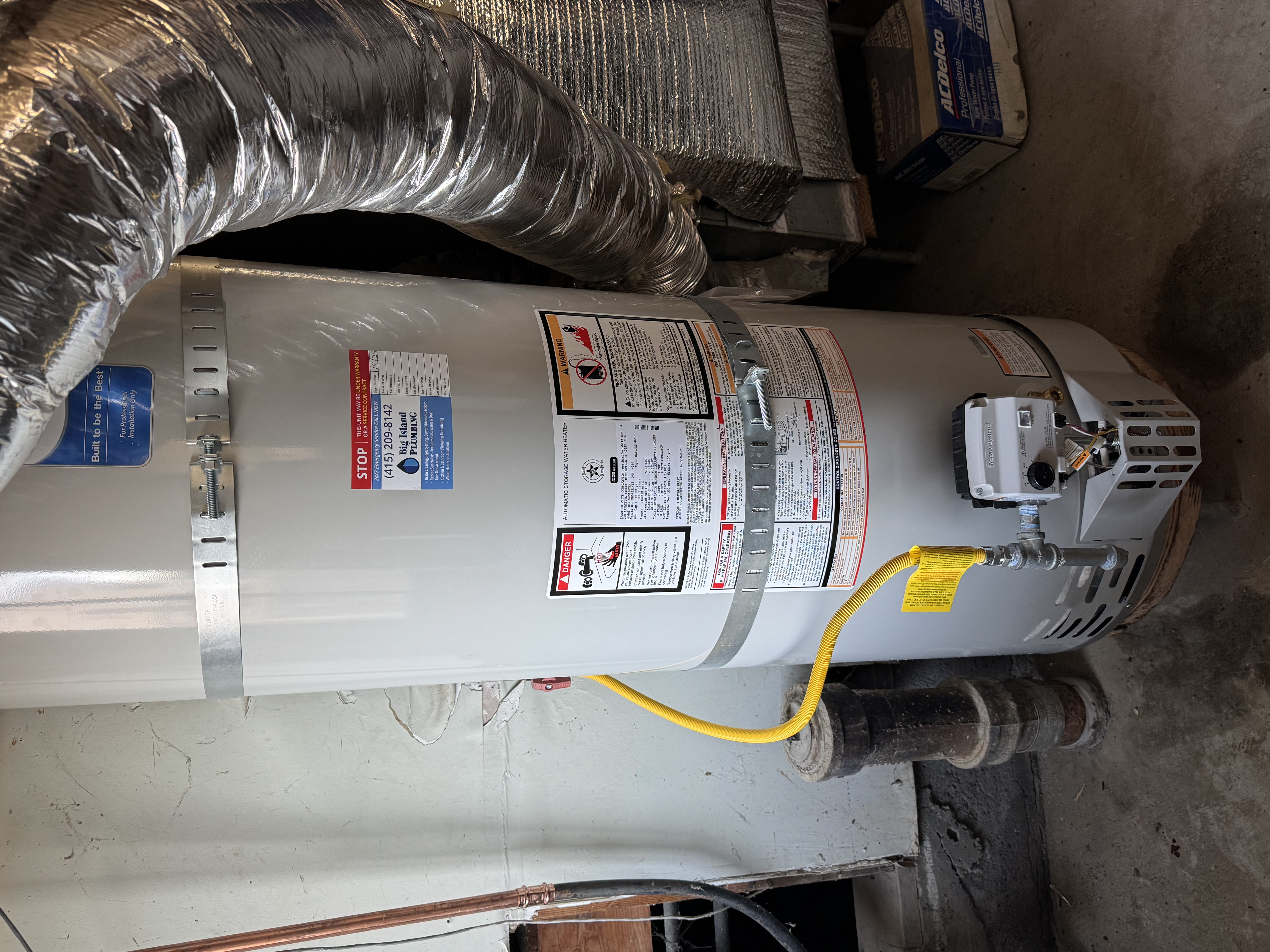 Big Island Plumbing installed this water heater with care and code-compliant safety fittings to ensure reliable, long-lasting performance.