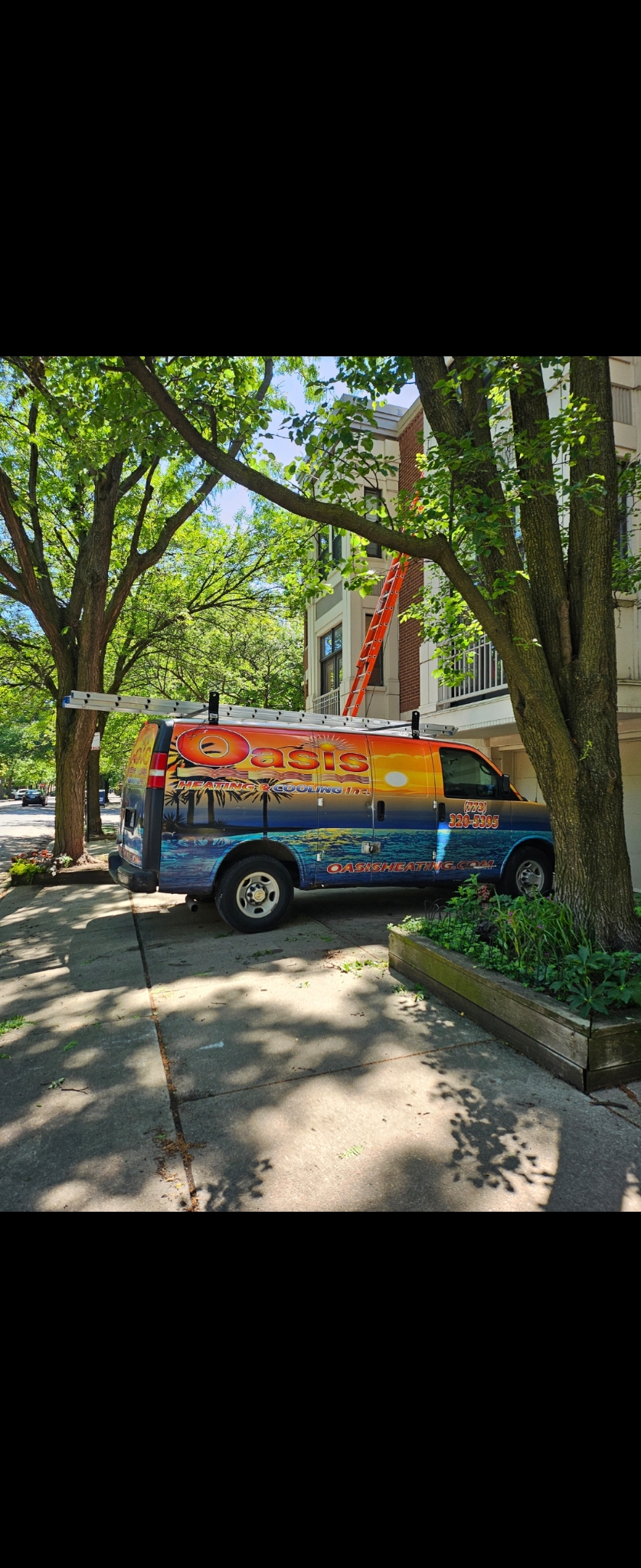 A friendly, professional team from Oasis Heating and Cooling arrives on time to care for your home's comfort with visible attention to detail.