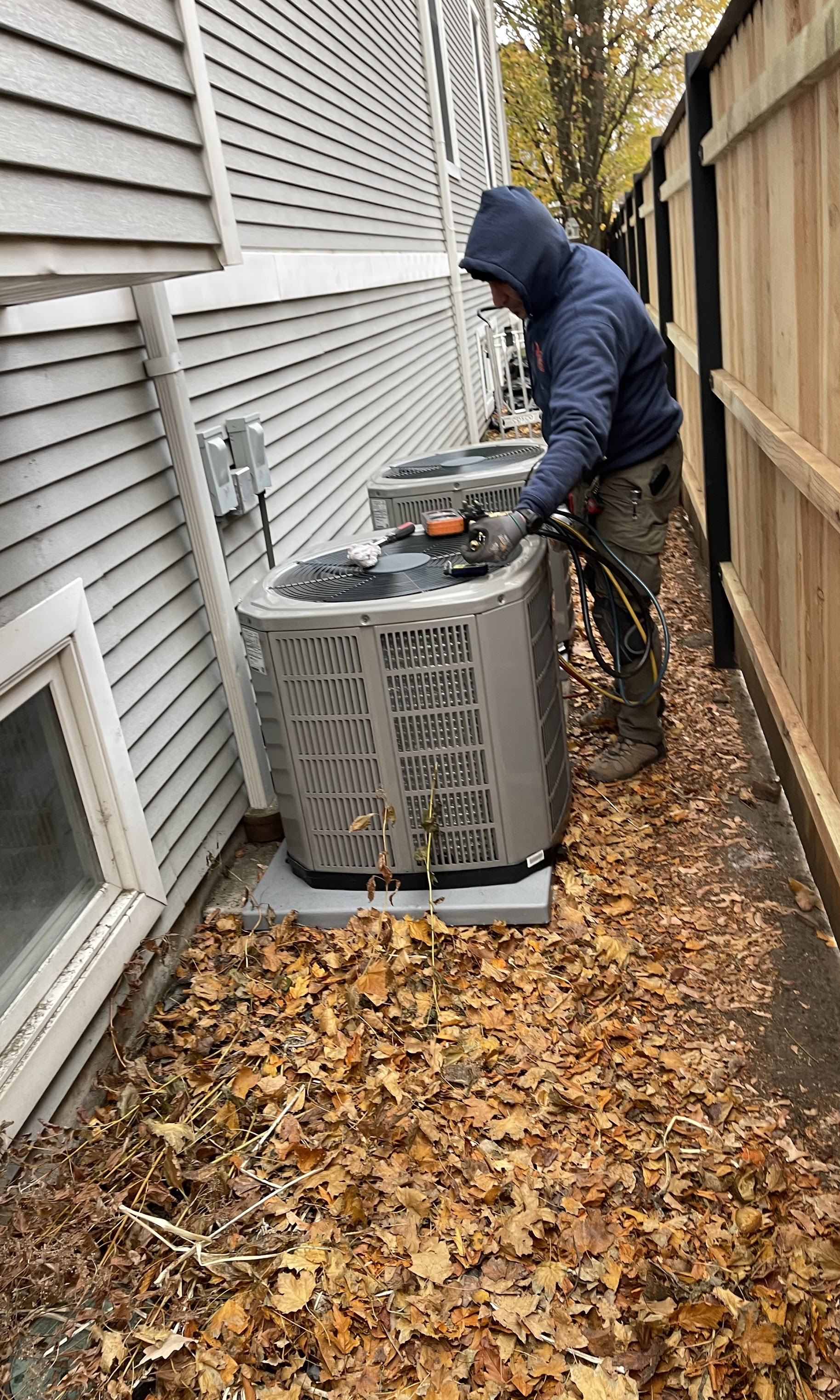 Our team from Oasis Heating and Cooling provides careful, professional fall service to keep your outdoor AC running reliably and efficiently.