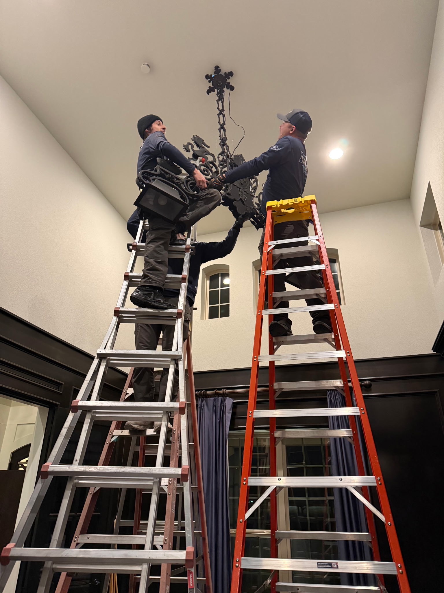 Blue Line Electric brings expertise and precision right to your home, ensuring every installation shines bright.