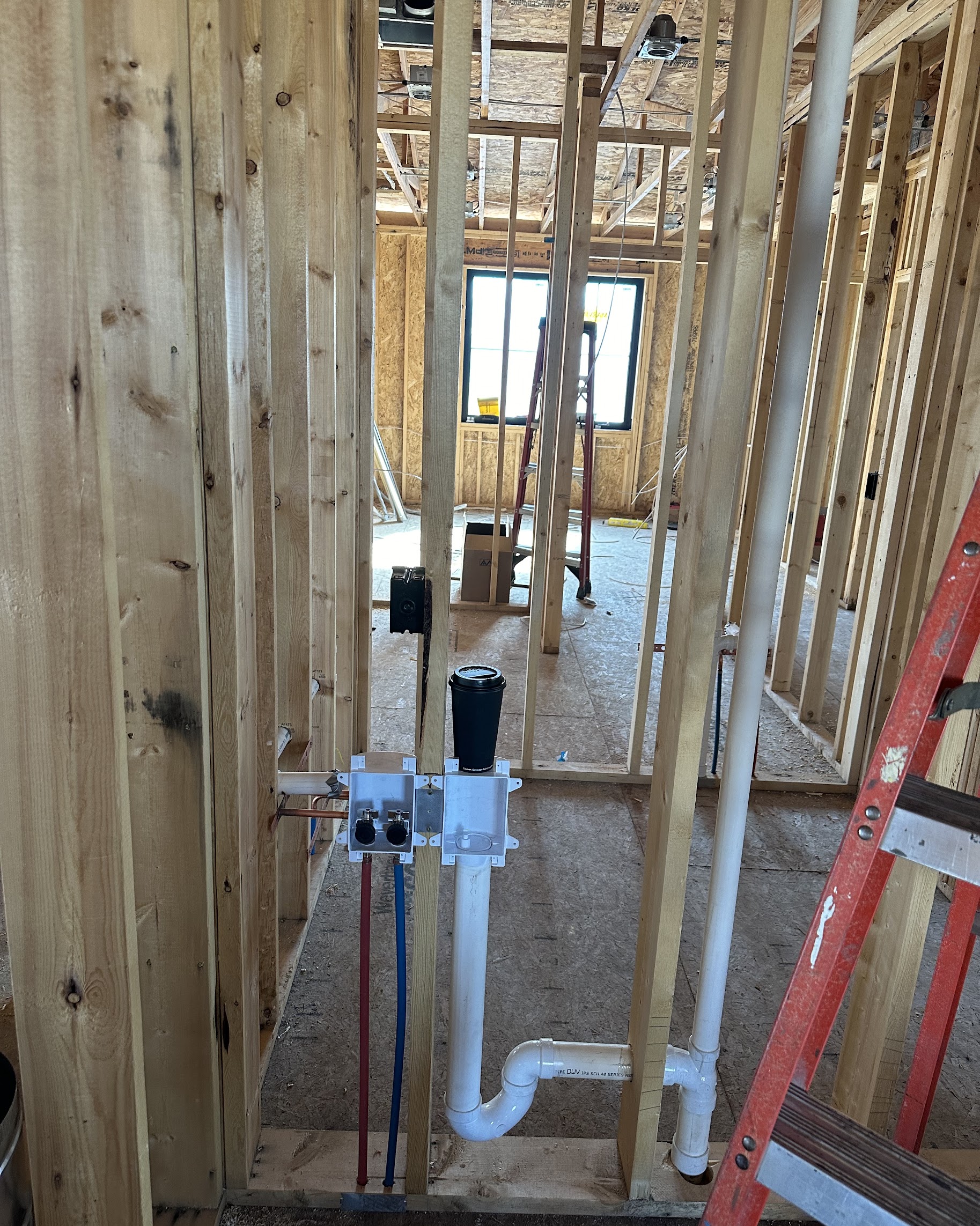 Solid craftsmanship on in-progress installs shows Oasis Heating and Cooling delivering reliable plumbing and HVAC rough-in work on schedule.