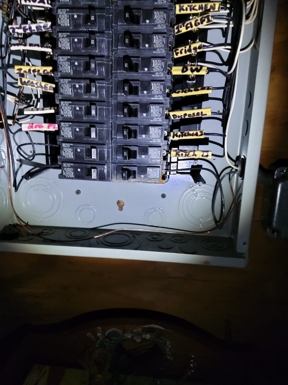 Service Professionals ensures your home’s electrical safety with expertly organized panels.