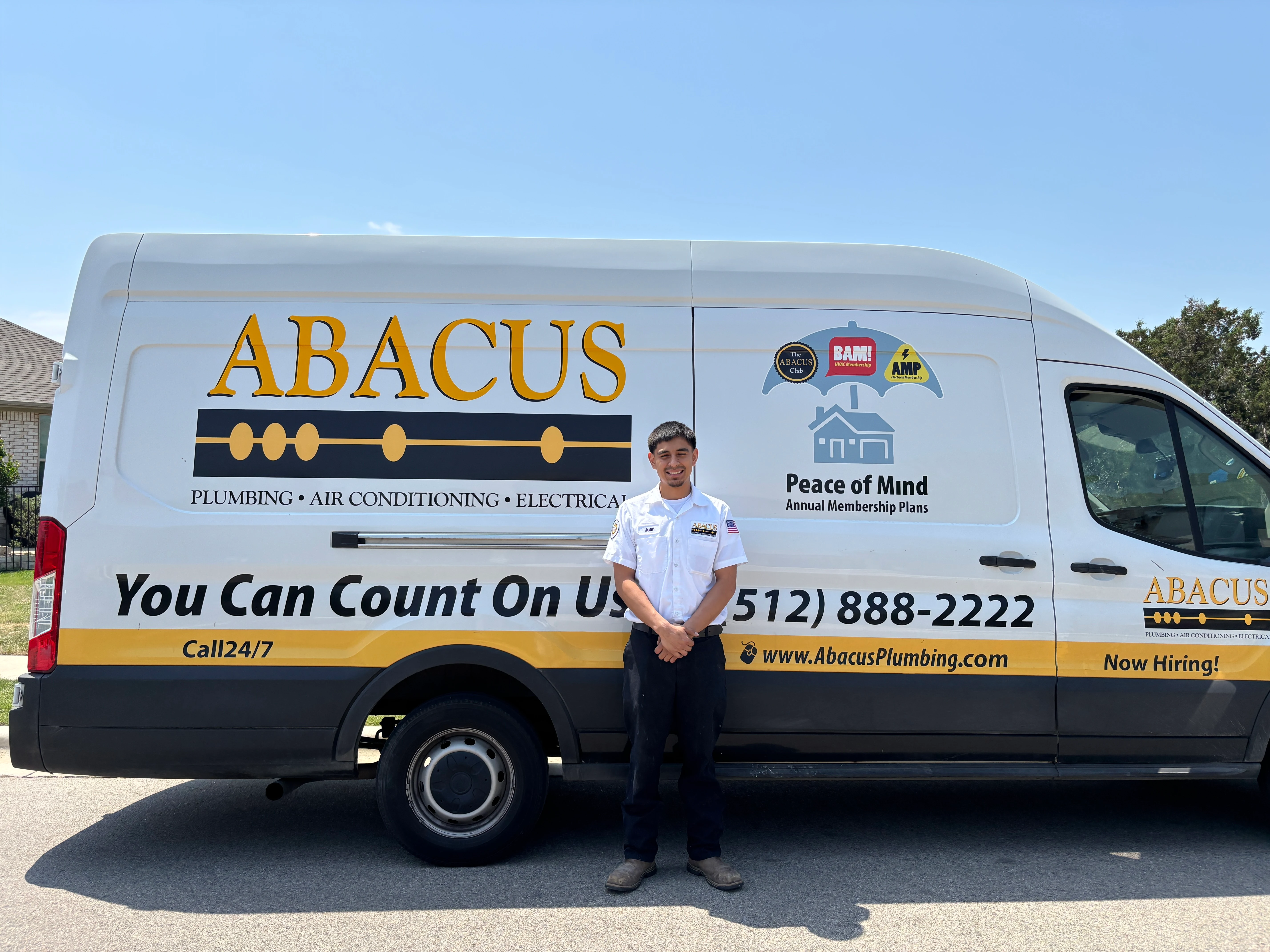 Friendly, professional technicians at Abacus Plumbing, Air Conditioning, & Electrical deliver dependable service backed by clear branding and fast response.
