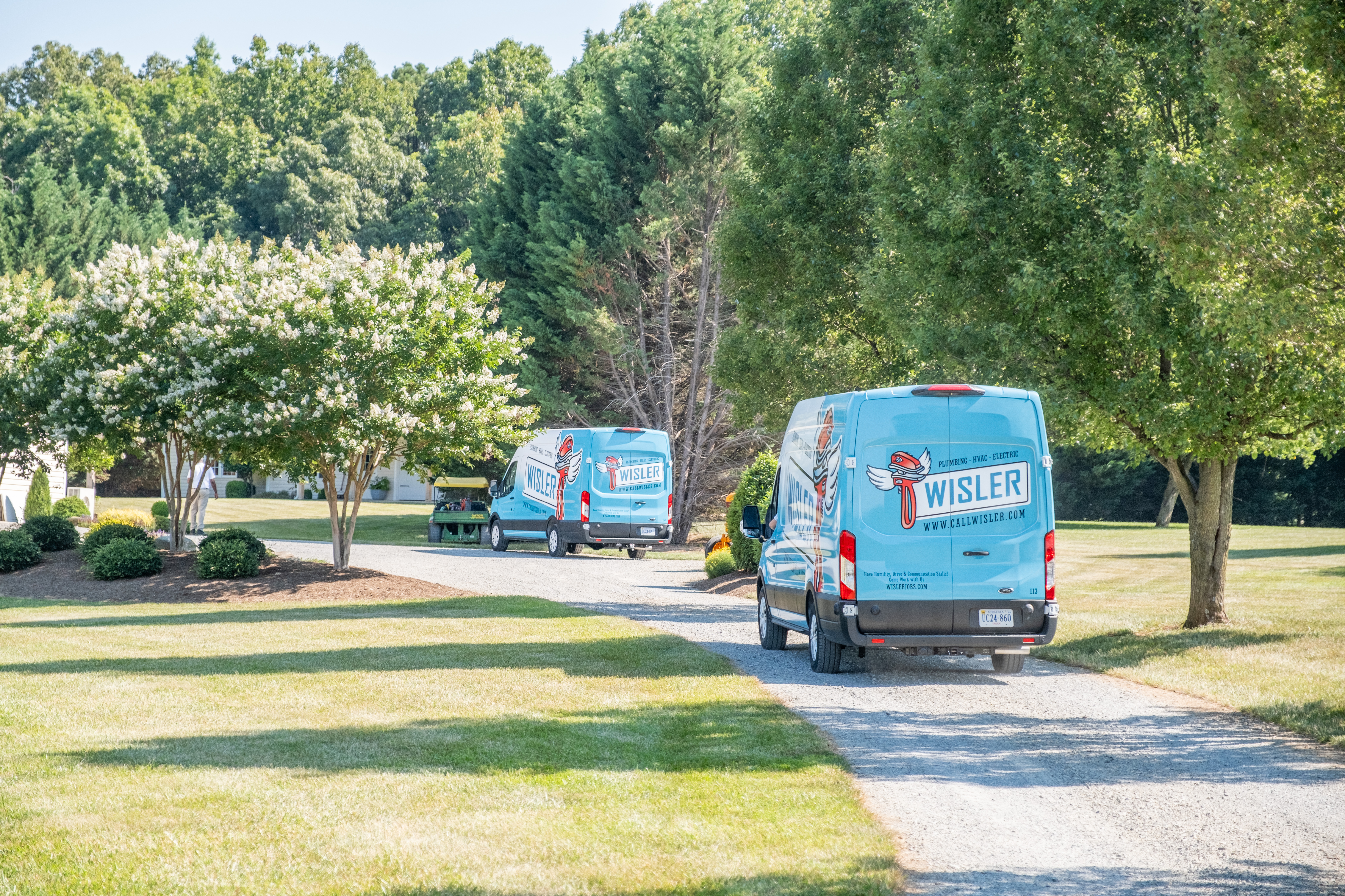 Experience the reliability and professionalism of Wisler Plumbing, Heating, Cooling, and Electrical, as seen in our top-notch service vehicles.