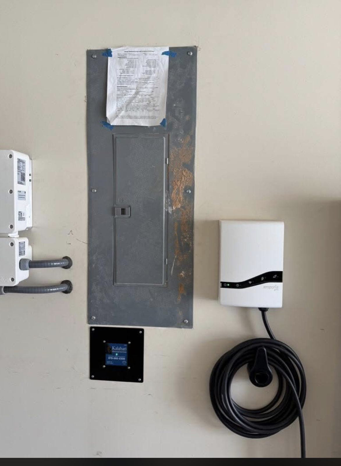 Clean, organized electrical and EV equipment installations highlight Kalahari Electrical Services focus on dependable, professional workmanship.