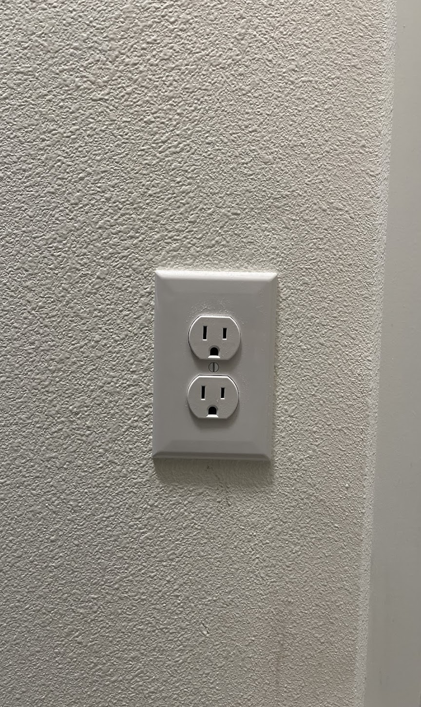 Clean, code‑compliant outlet installation shows the attention to detail customers expect from Abacus Plumbing, Air Conditioning, & Electrical.