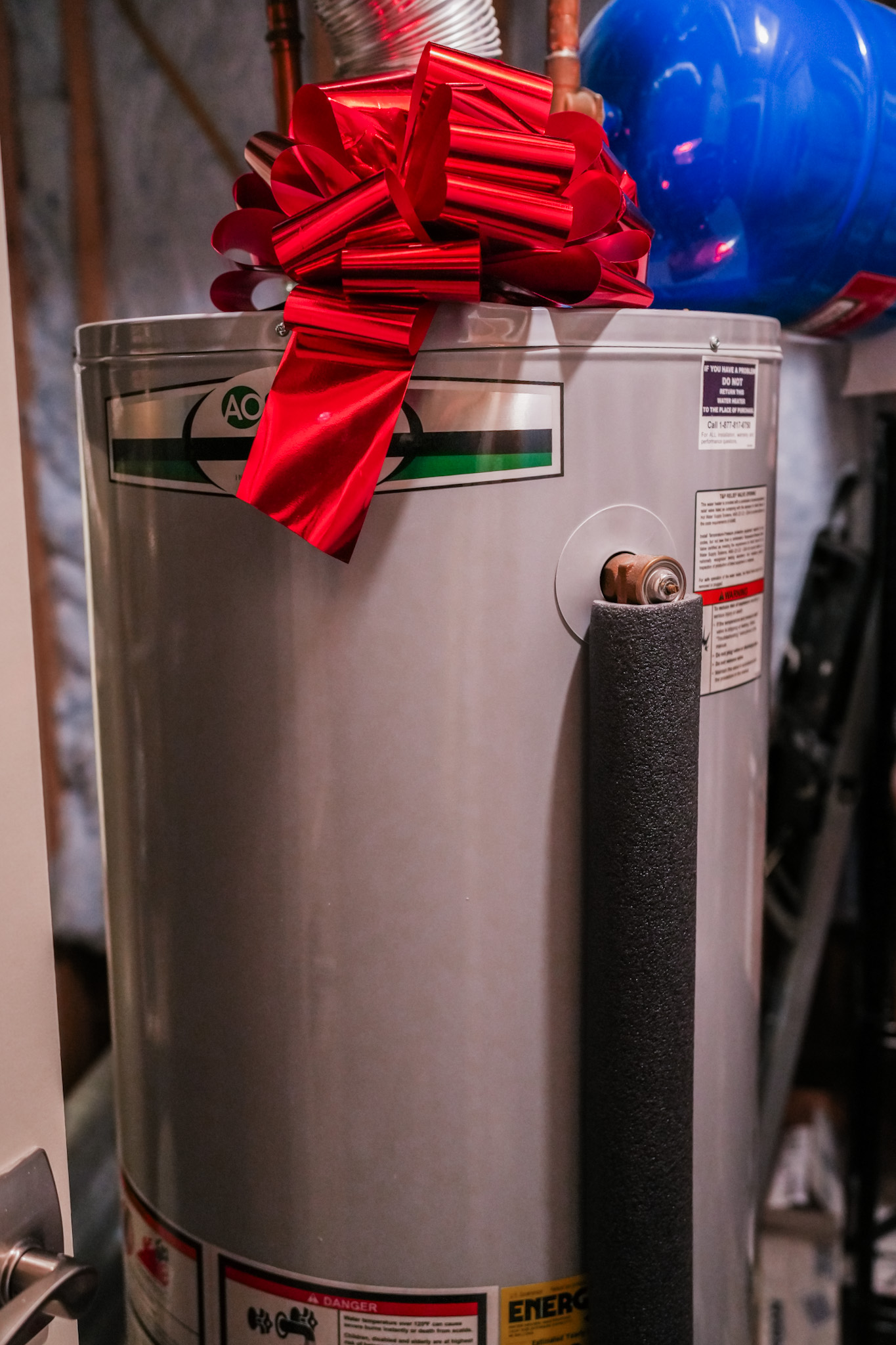 Celebrate reliable home comfort with Parrish Services, showcasing a professionally installed water heater ready for efficient, worry-free use.