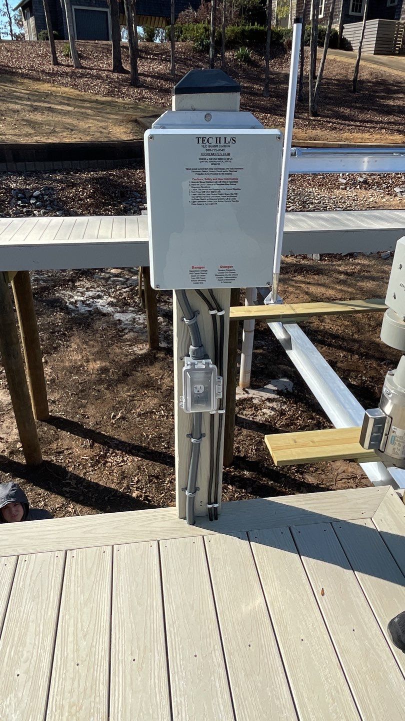 C&T Electric LLC demonstrates durable outdoor electrical craftsmanship with a tidy, weatherproof dock installation that prioritizes long-term safety.