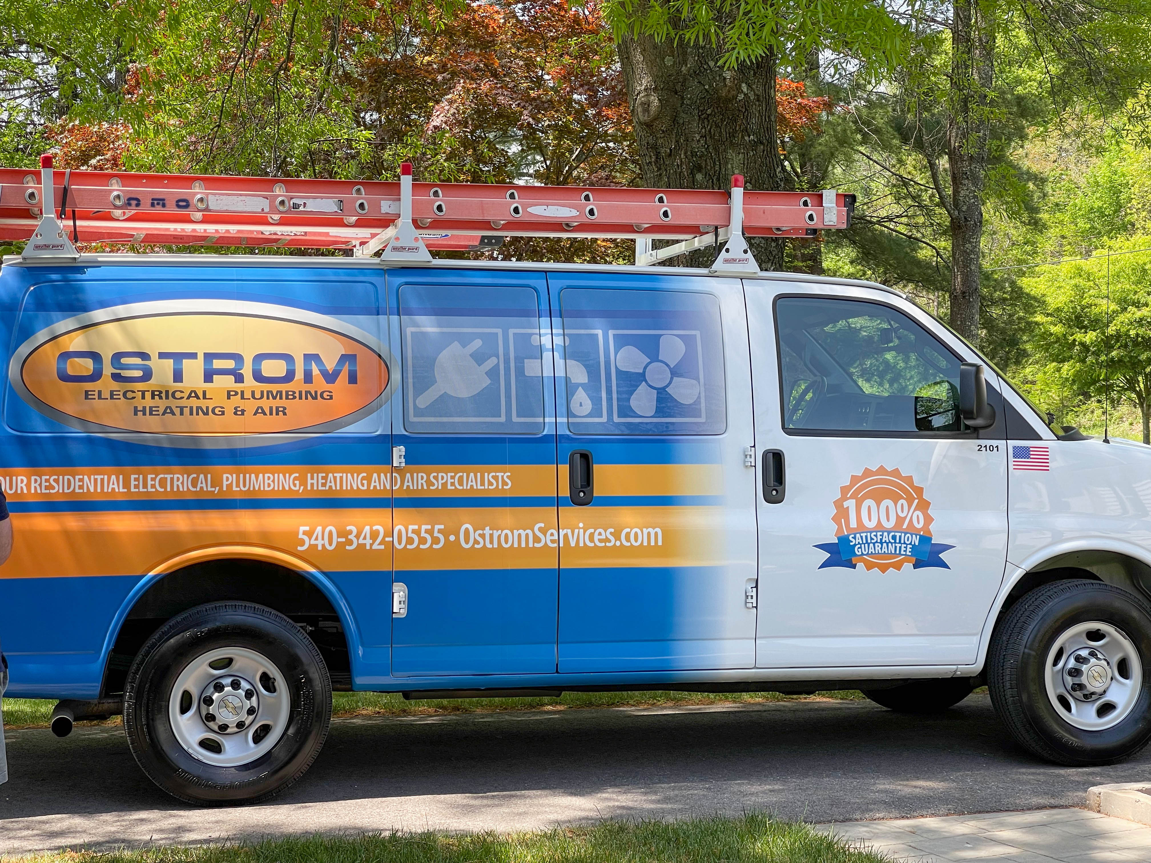 Experience top-notch service with Ostrom Electrical Plumbing Heating & Air Conditioning—your trusted home service specialists with a 100% satisfaction guarantee!
