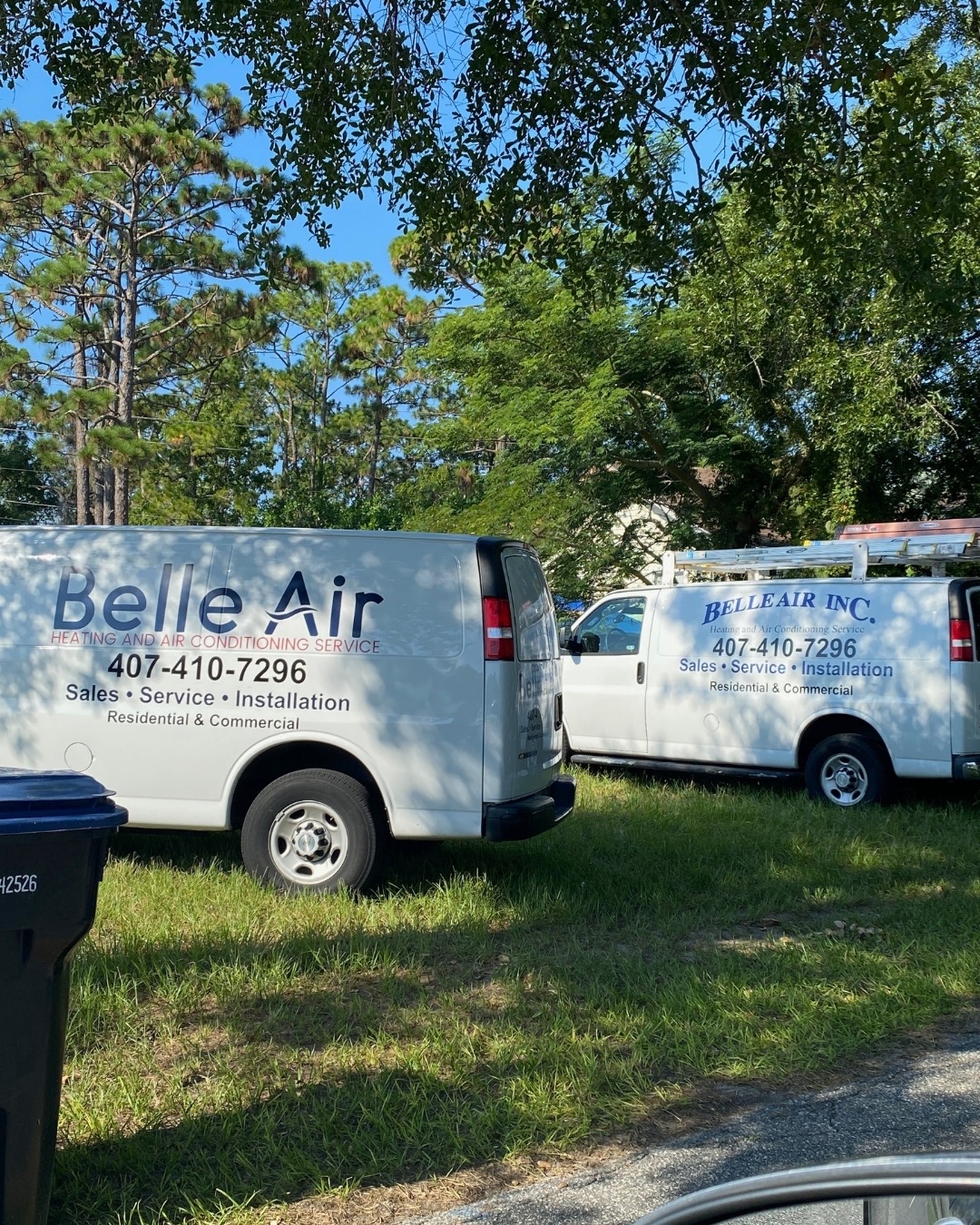 Experience top-notch HVAC services with Belle Air, where our vehicles ensure swift and professional service right at your doorstep.