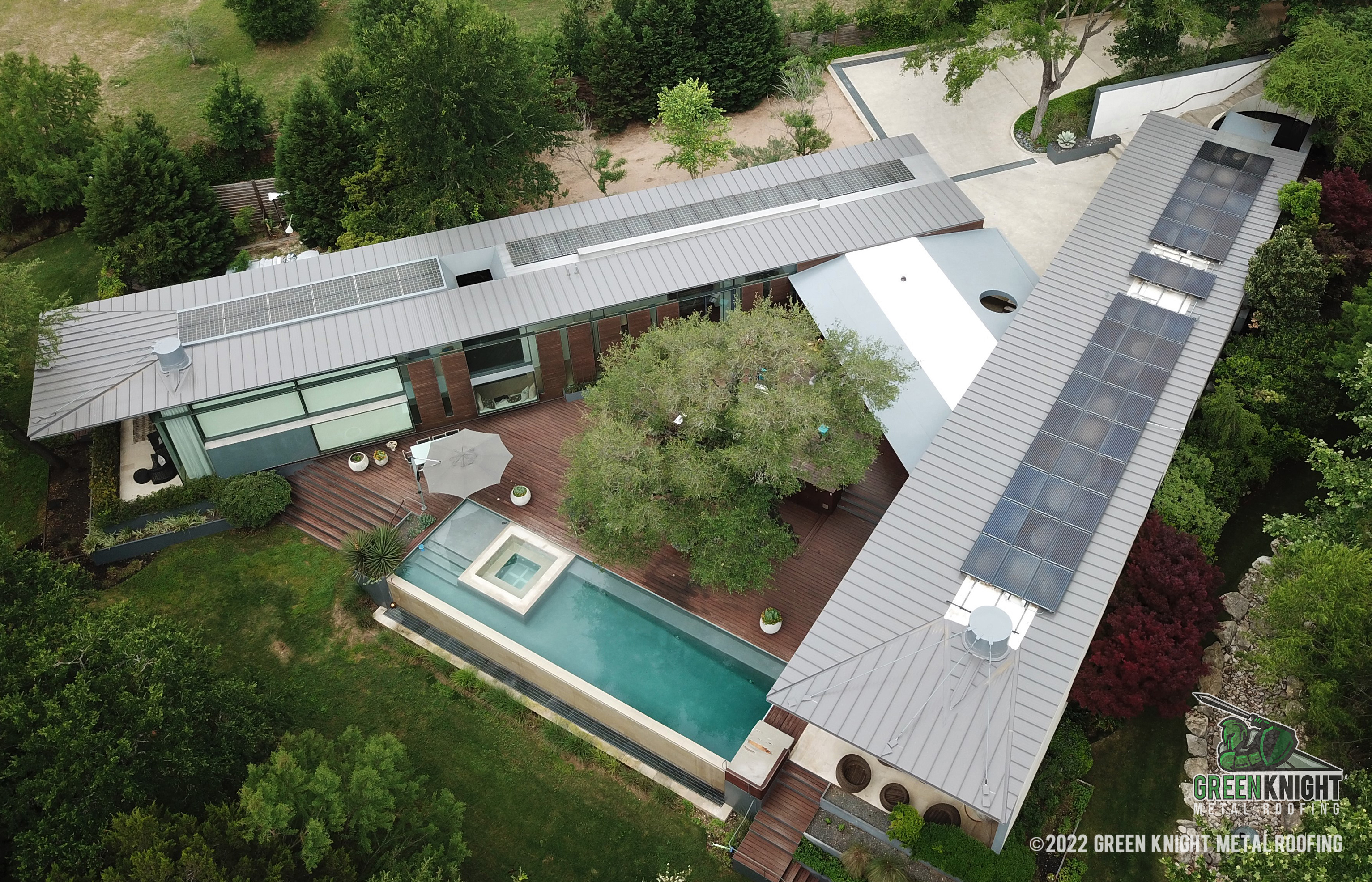 Experience the harmony of modern design and sustainable technology with Green Knight® Metal Roofing, where quality meets innovation in every installation.